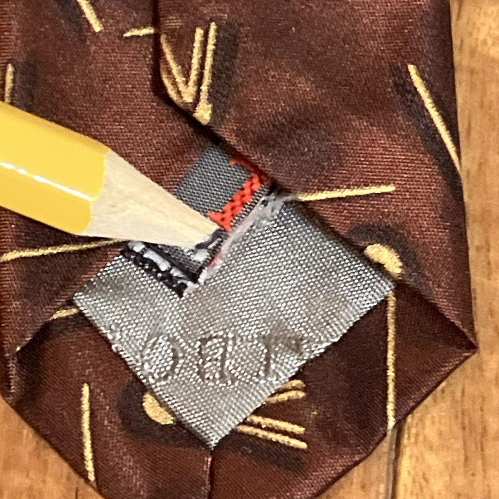 Robert Talbott ROBERT TALBOTT Men's Silk Necktie USA Bronze Modernist Prom Size ONE SIZE - 9 Thumbnail