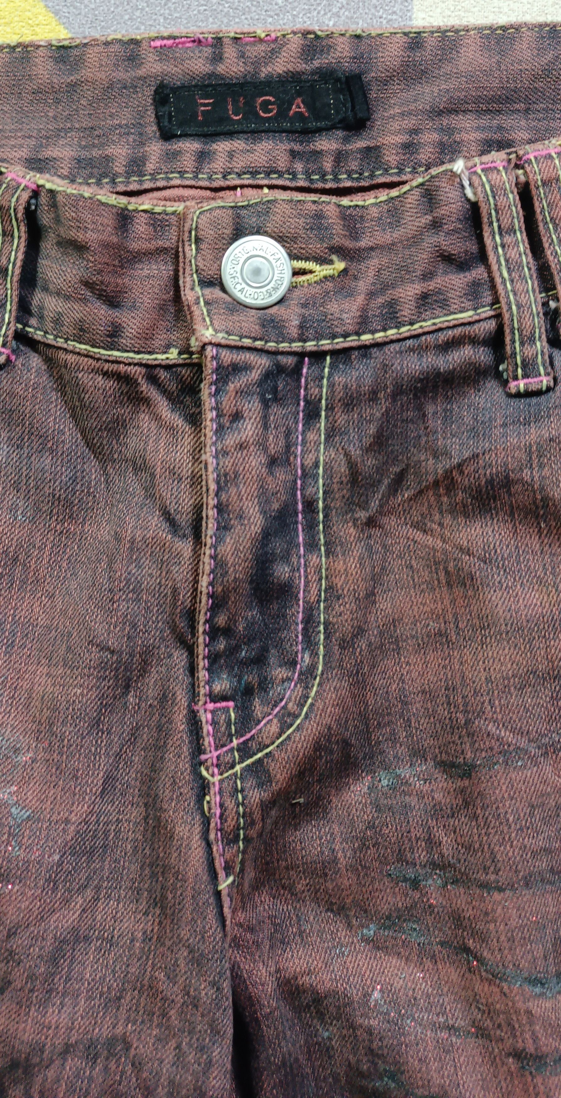 GOSTAR DE FUGA 💥FLARE💥ARCHIVAL FUGA Sick Natural Fades Flare Denim Size US 32 / EU 48 - 13 Thumbnail