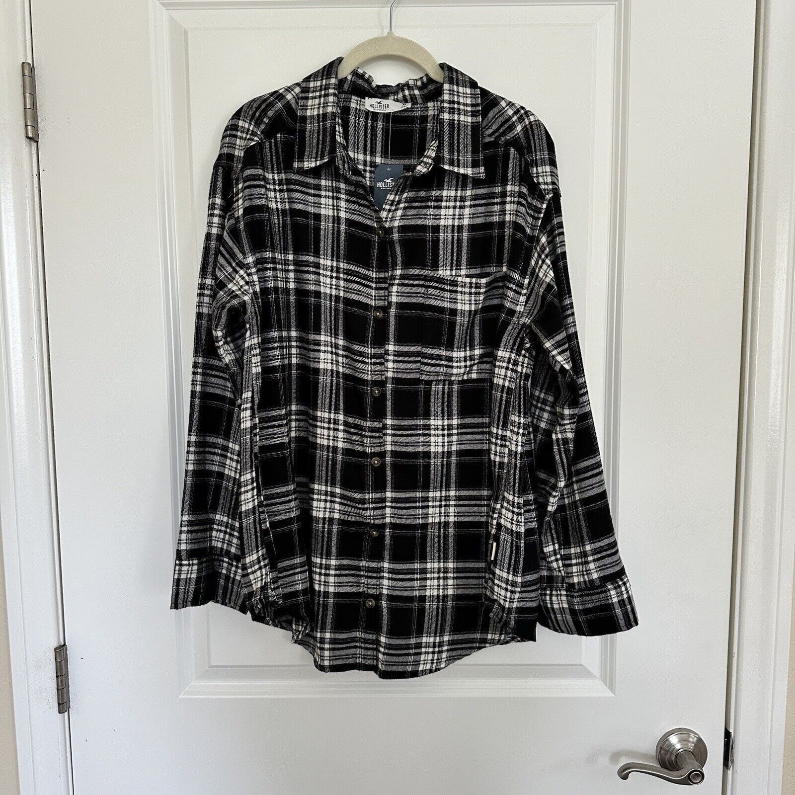 Hollister Hollister Black White Fall Plaid Shirt Women Medium Size M / US 6-8 / IT 42-44 - 1 Thumbnail