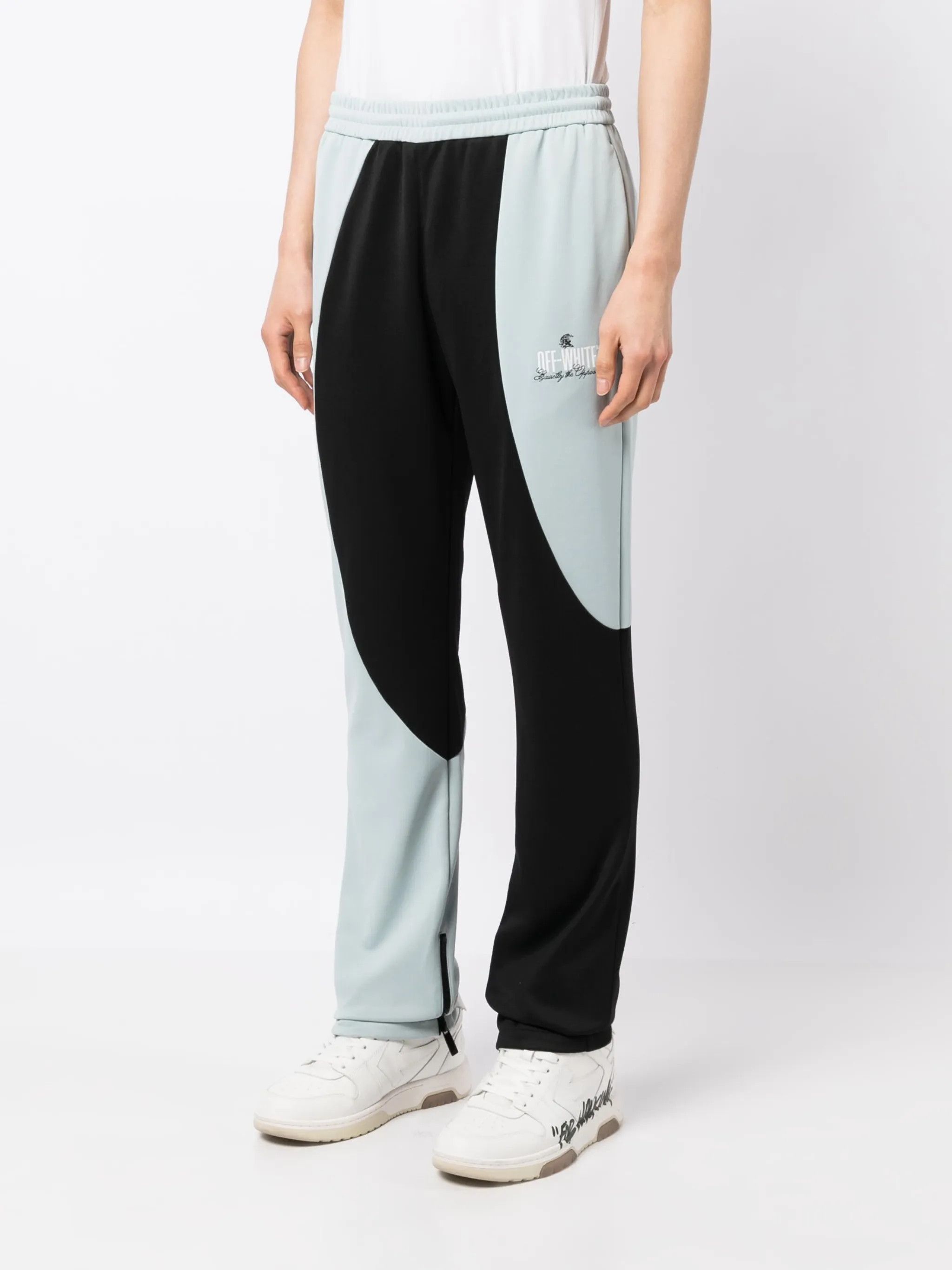 Off-White o1y0225 Logo Jogger & Sweatpant in Sky Blue/Black Size US 32 / EU 48 - 3 Thumbnail