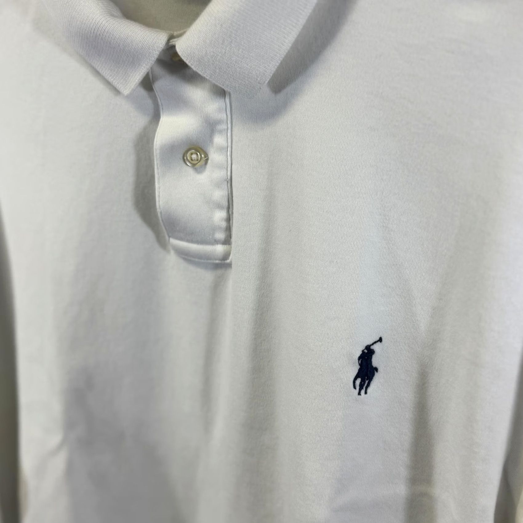 Polo Ralph Lauren VINTAGE Polo Ralph Lauren Polo Shirt Mens 2XL White Custom Fit Embroidered Pony Golf Size US XXL / EU 58 / 5 - 3 Thumbnail