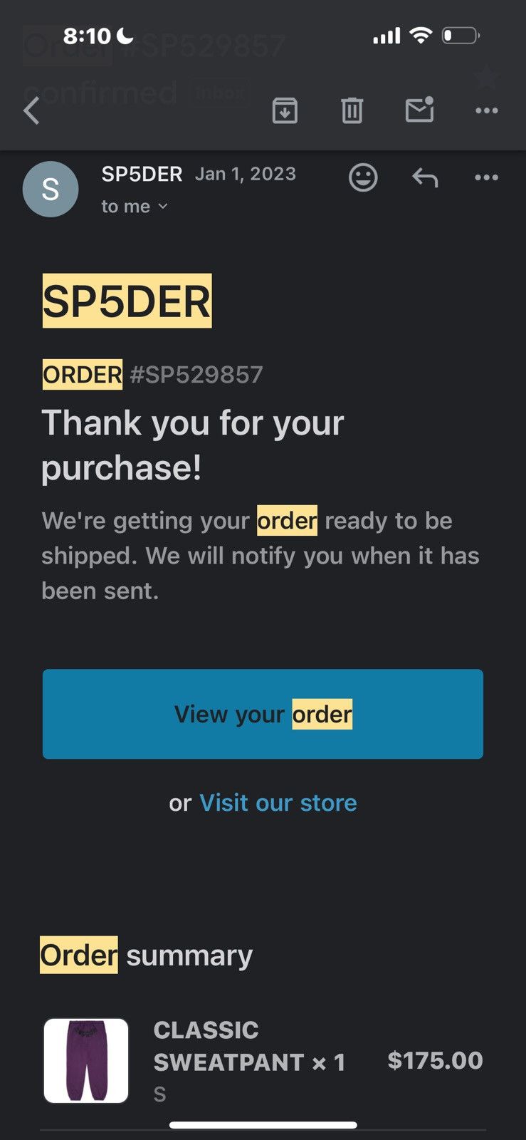 Sp5der × Young Thug Sp5der Purple Sweatpants Size US 30 / EU 46 - 4 Thumbnail