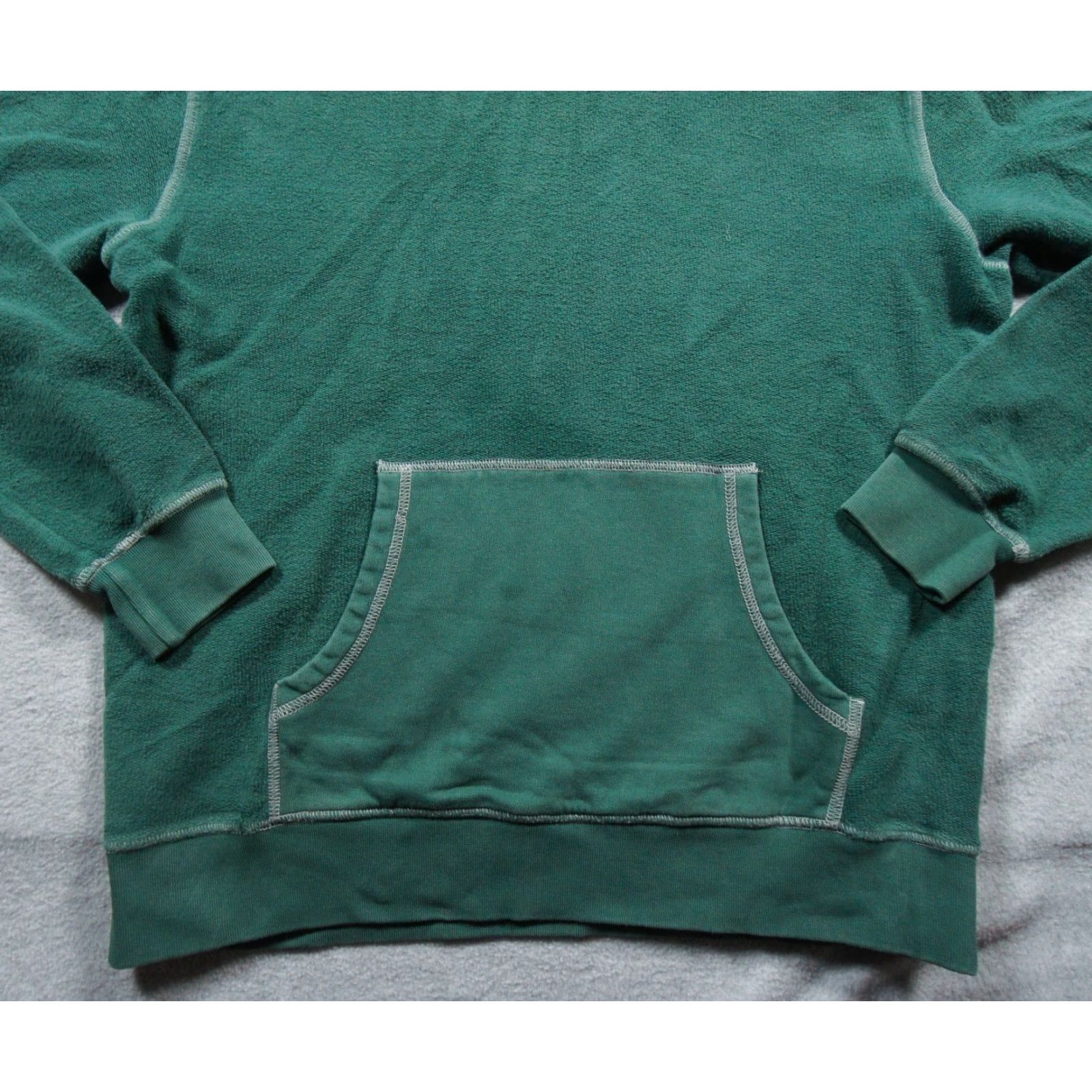 Vintage Mate Sweatshirt Womens XS/S Green Hoodie Pullover Inside Out Sweater Ladies Size S / US 4 / IT 40 - 3 Thumbnail