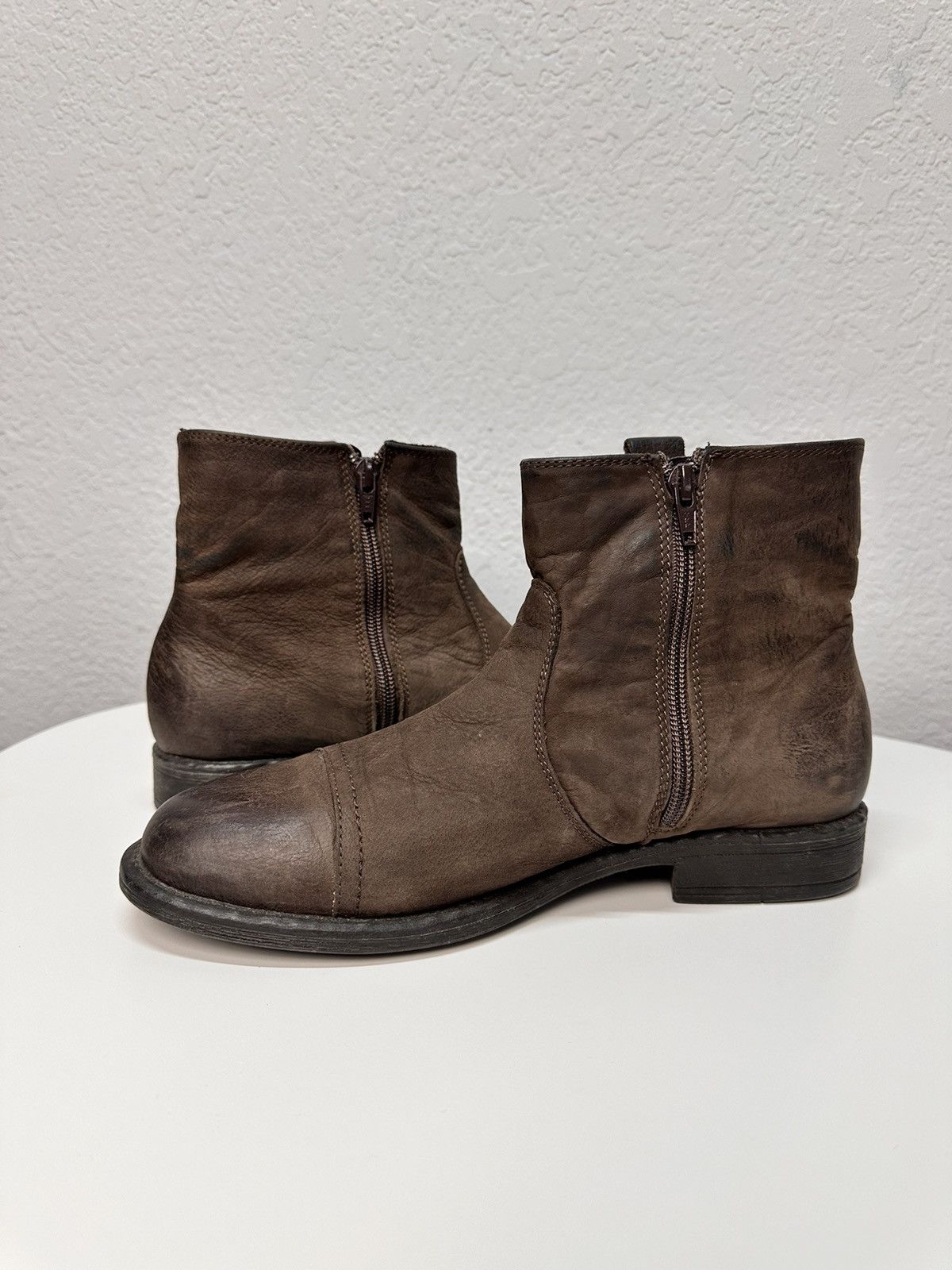 Dirk Bikkembergs RARE LEATHER BOOTS RICK OWENS STYLE AVANT-GARDE SUIDE Guidi Size US 8 / EU 41 - 9 Thumbnail