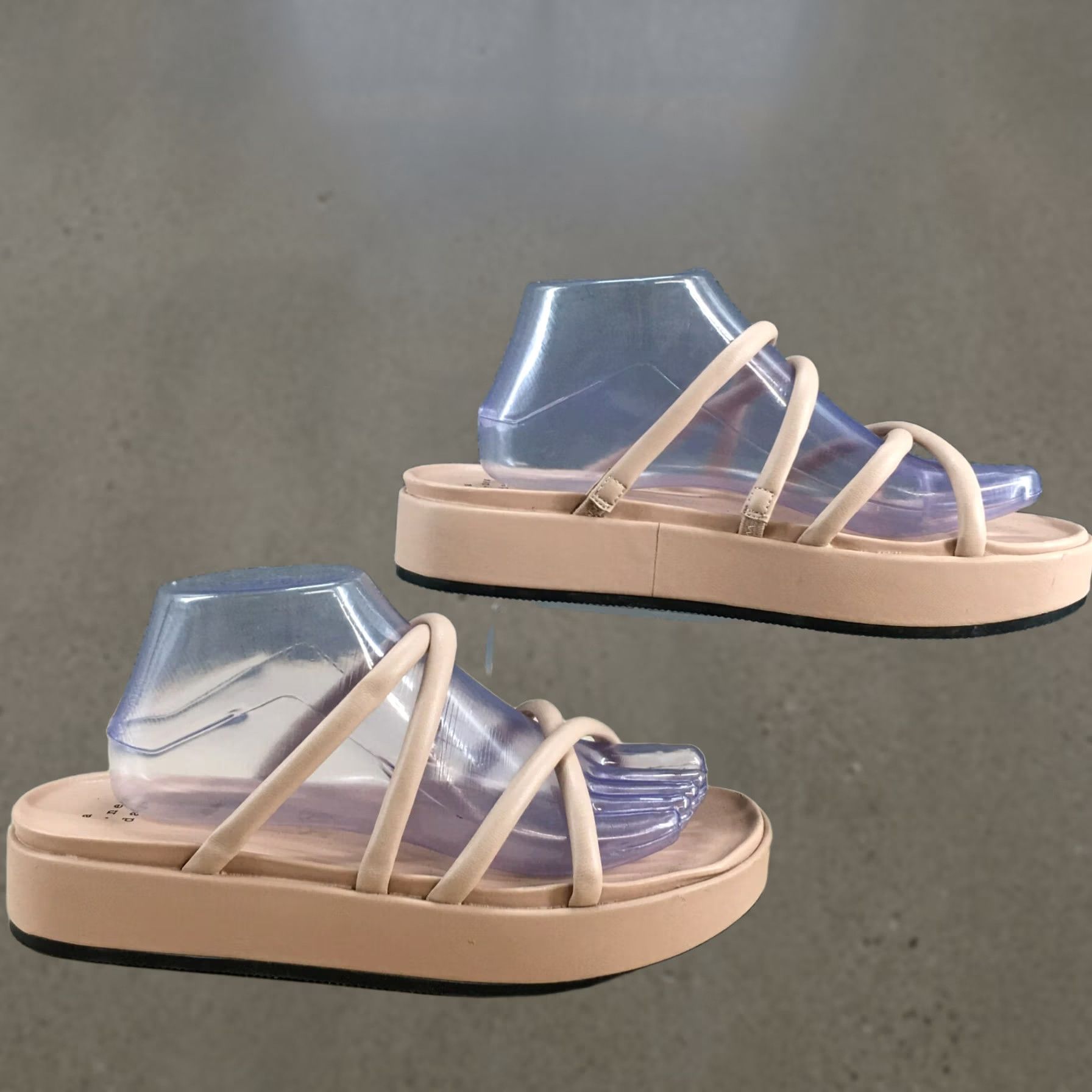 Vintage A New Day Sandals Womens 9 Dory Slides Pink Faux Leather Casual Open Toe Slip On Size US 9 / IT 39 - 1 Thumbnail