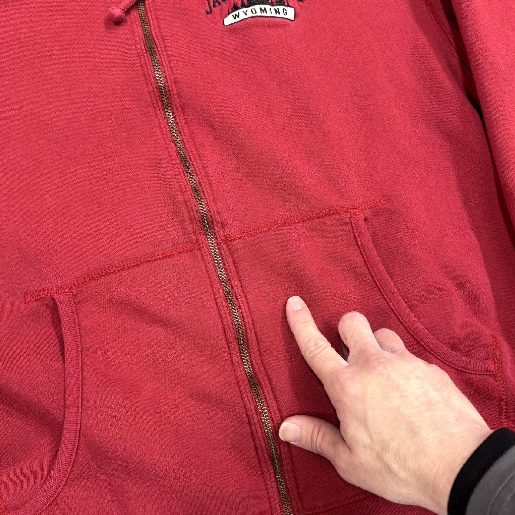 Champion Champion Hoodie Mens Large Red Full Zip Sweatshirt Jacket Size US L / EU 52-54 / 3 - 2 Thumbnail