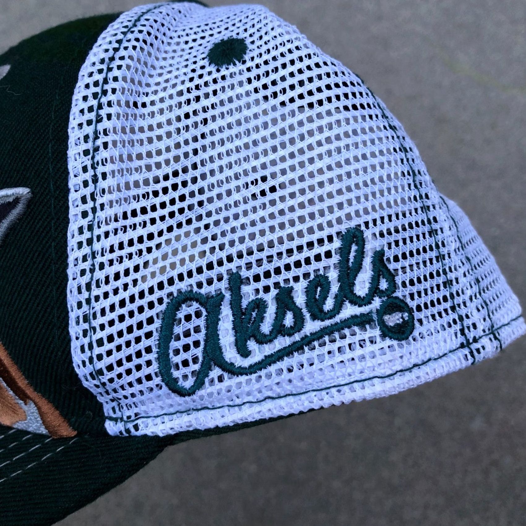 Vintage AKSELS Trucker Hat One Size Green Wool Blend Giraffe Snapback Cap Men's Size ONE SIZE - 3 Thumbnail