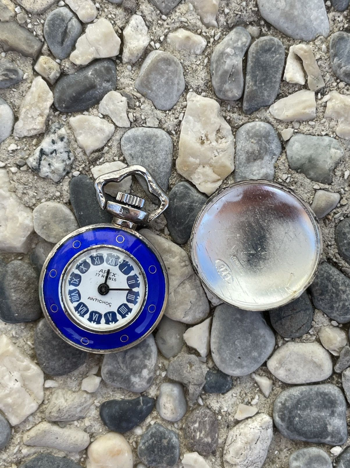 Apex × Vintage Vintage Silver 925 Apex 17 Rubis Mini Pocket Watch Size ONE SIZE - 8 Thumbnail