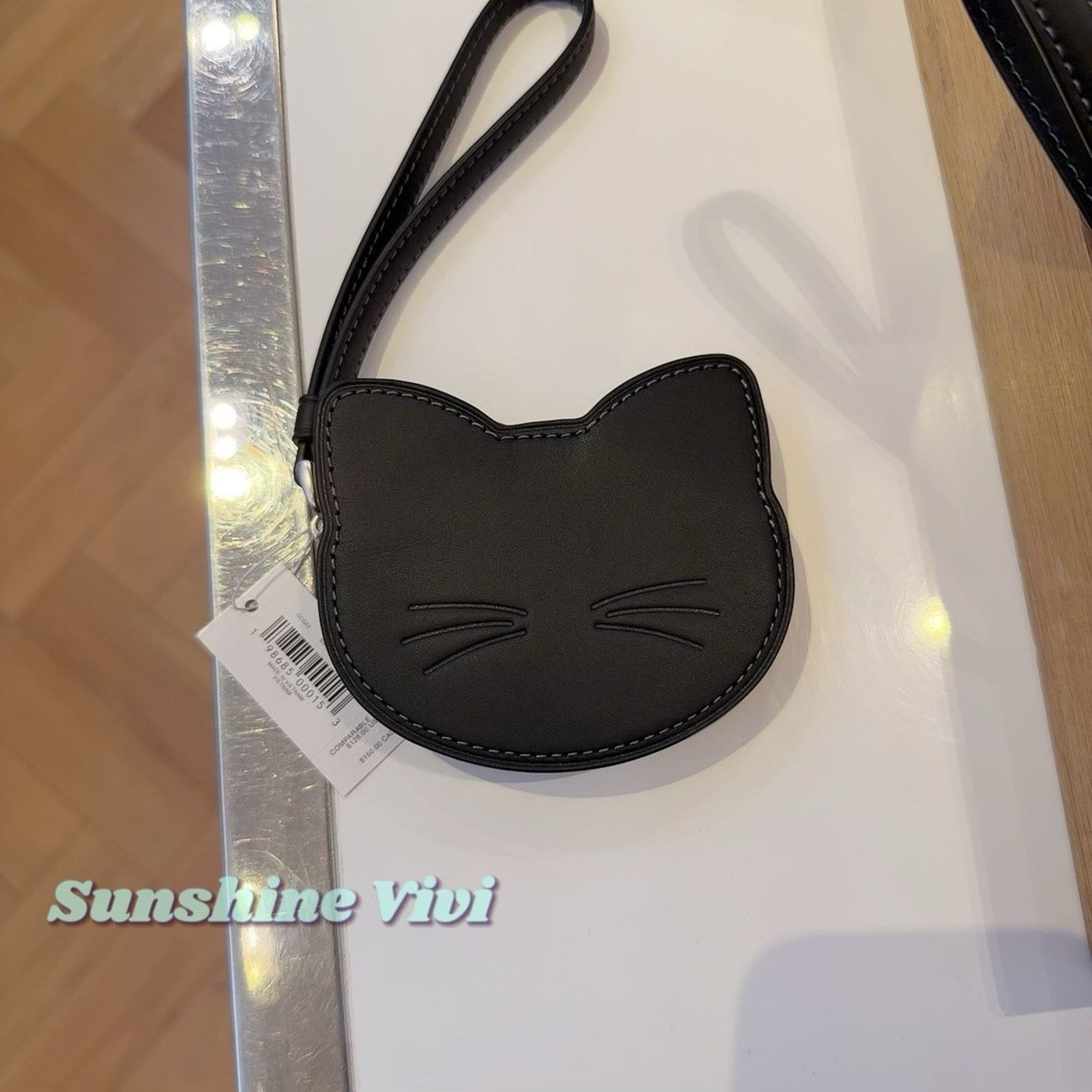 Coach NWT Coach 2025 Halloween Cat Kitten Coin Case Leather CCG23 Size ONE SIZE - 2 Thumbnail