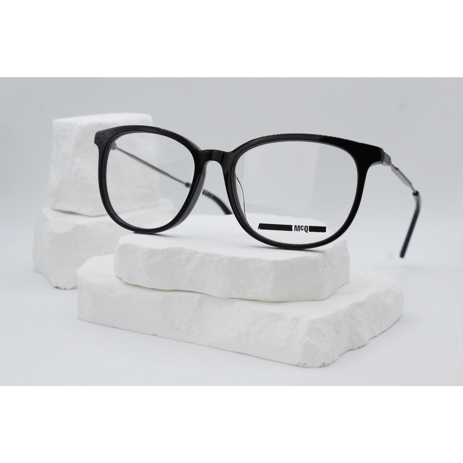 Alexander McQueen Alexander McQueen MQ0281OA Black Hybrid Eyeglasses 53-16-145 Size ONE SIZE - 1 Thumbnail