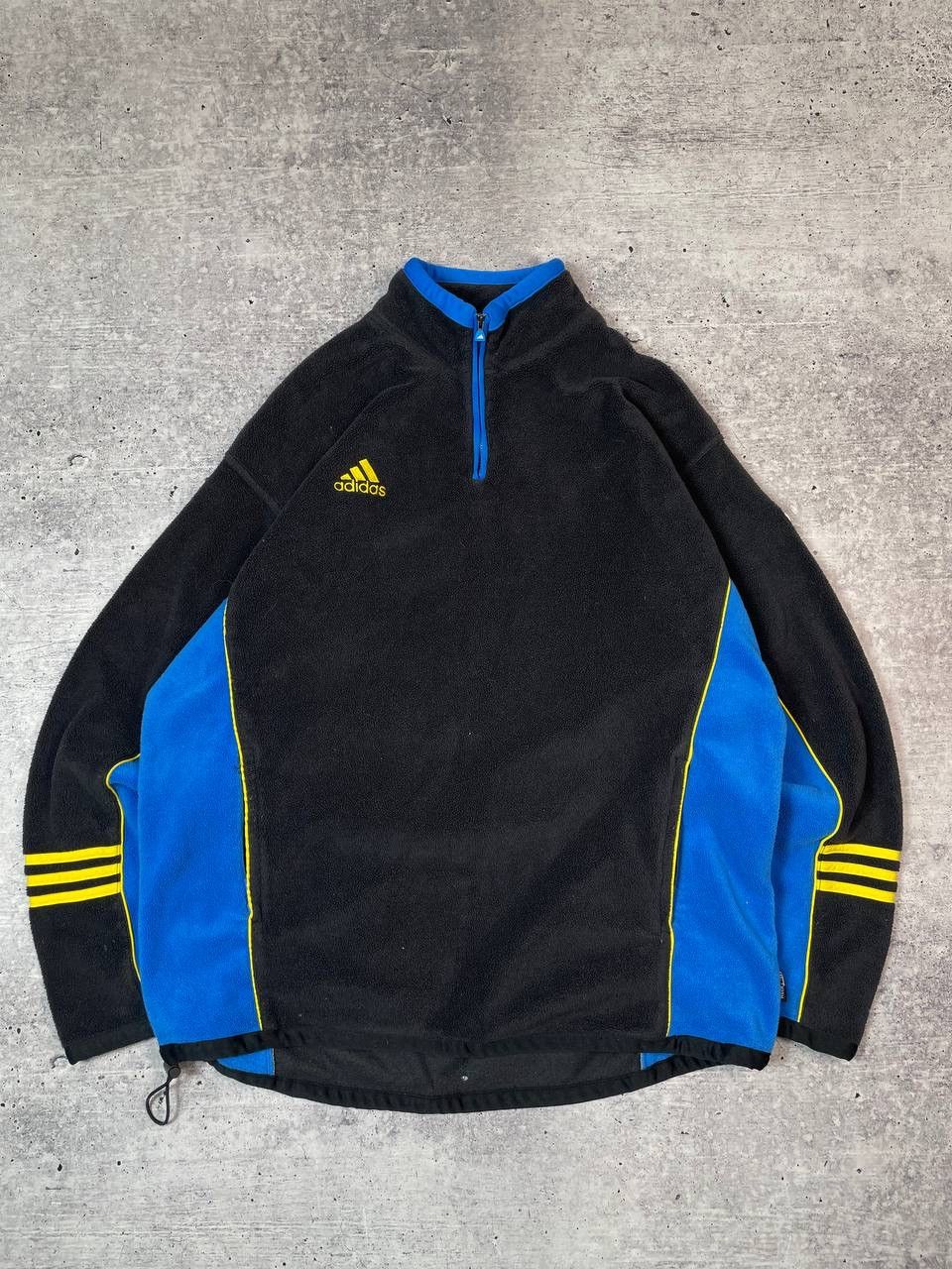 Adidas Vintage 90s Adidas Baggy Half Zip Fleece Jacket Y2K Size US XL / EU 56 / 4 - 1 Thumbnail