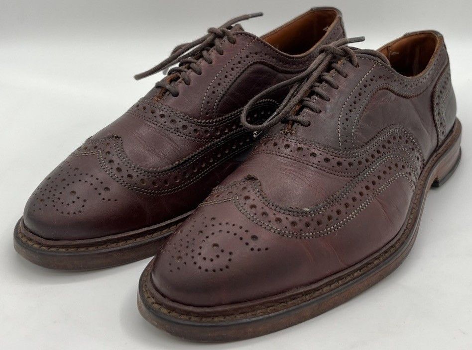 Allen Edmonds Allen Edmonds MCTAVISH Oxford Wingtip Brown Leather Size 9D Size US 9 / EU 42 - 1 Thumbnail