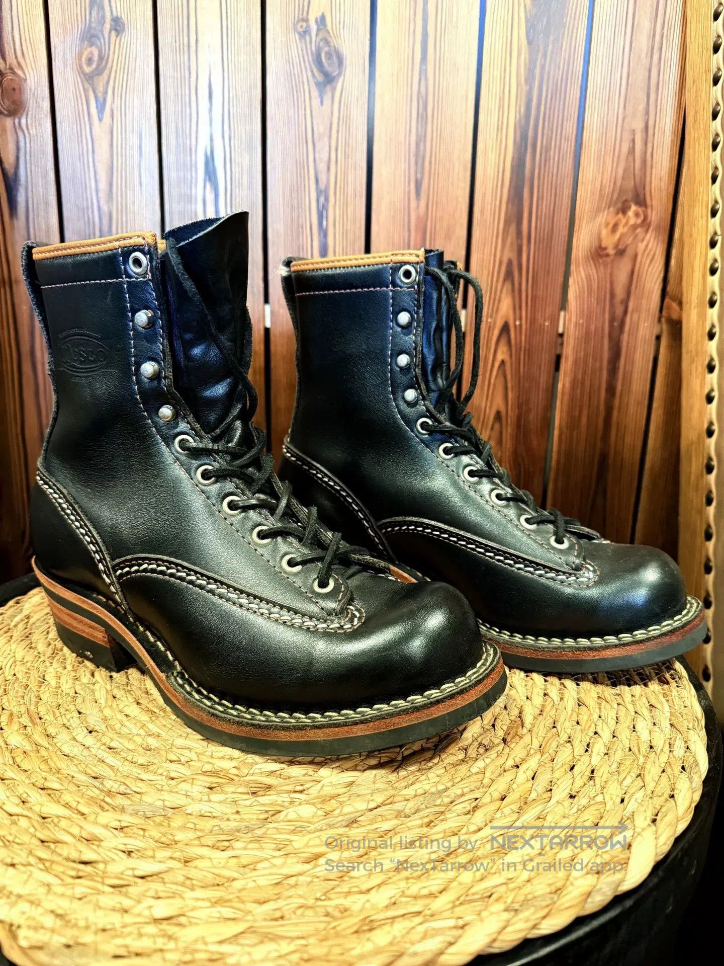 WESCO Wesco Jobmaster Black Leather Boots. Size US 6.5 / EU 39-40 - 3 Thumbnail