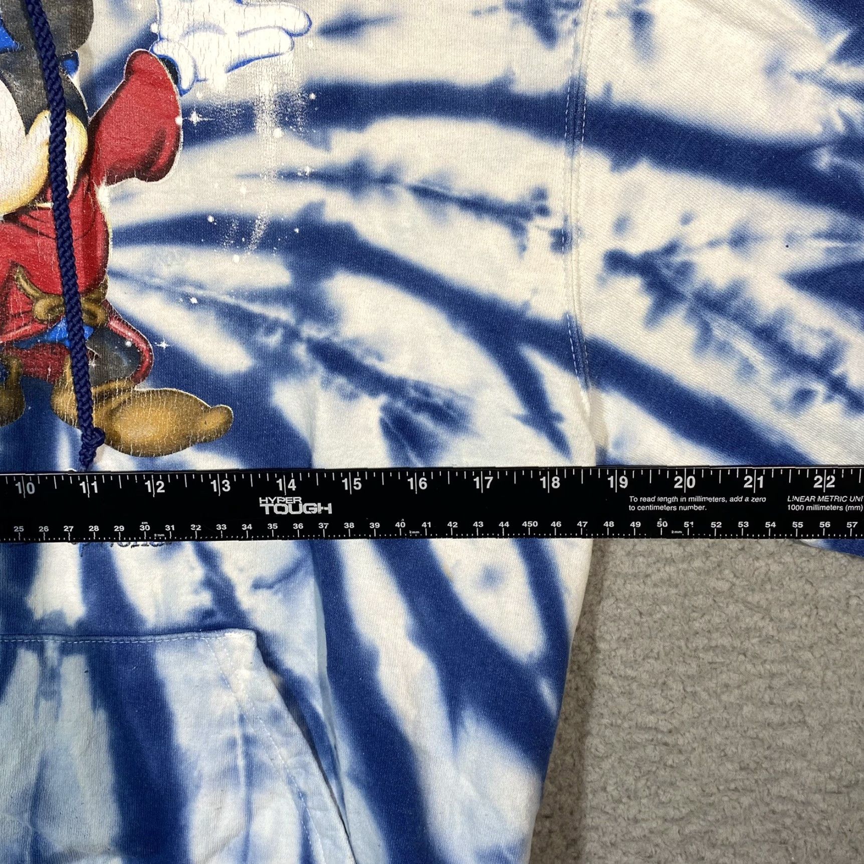 Disney Walt Disney World Mickey Mouse Tie-Dye Hoodie Four Parks one World Blue SZ S Hoodie Unisex Adults S Blue Mickey Mouse Disney Pullover Activewear Size S / US 4 / IT 40 - 4 Thumbnail