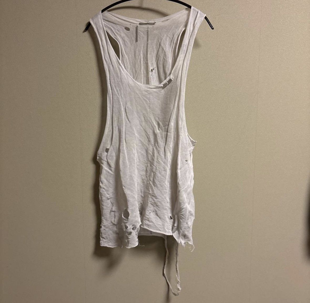 SHINE LUXURY SHINE LUXURY "DAMONE" THRASHED KNITTED METAL TANK TOP Size US S / EU 44-46 / 1 - 1 Thumbnail