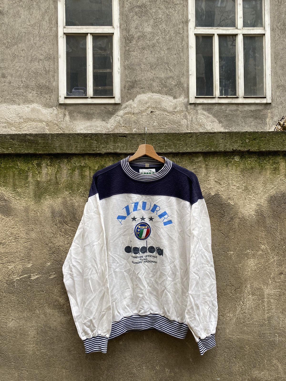 トップス 80s 90s ITALY design sweat shirt EURO Vintage 80s/90s Diadora Italy Sweatshirt