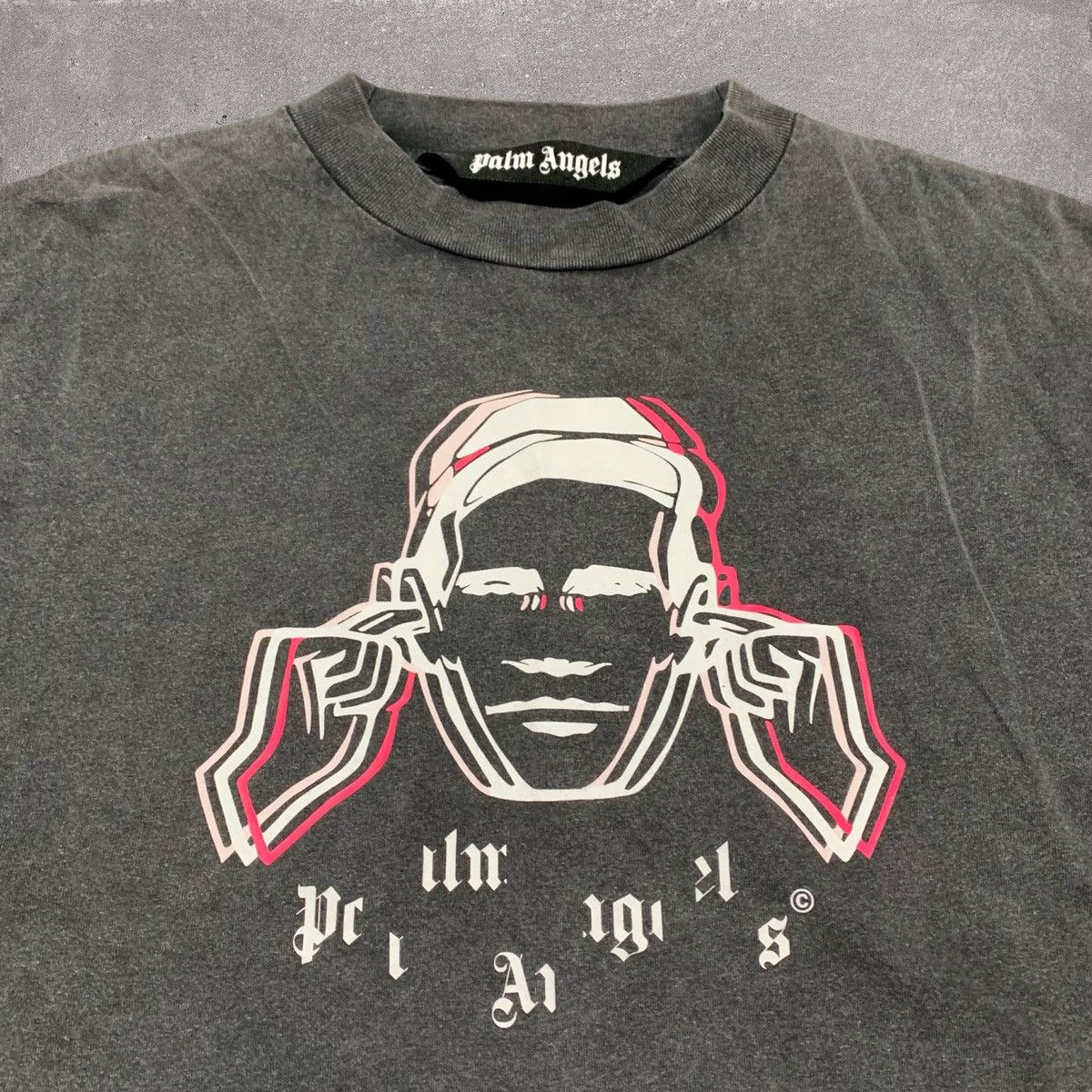 Palm Angels Palm Angels Small Factory Records Vintage Grey Tee Size US S / EU 44-46 / 1 - 3 Thumbnail