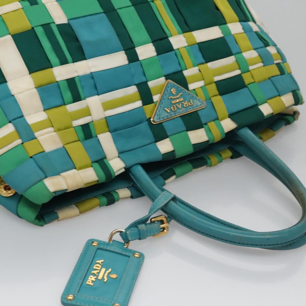 Prada PRADA Hand Bag Nylon Green Size ONE SIZE - 8 Thumbnail
