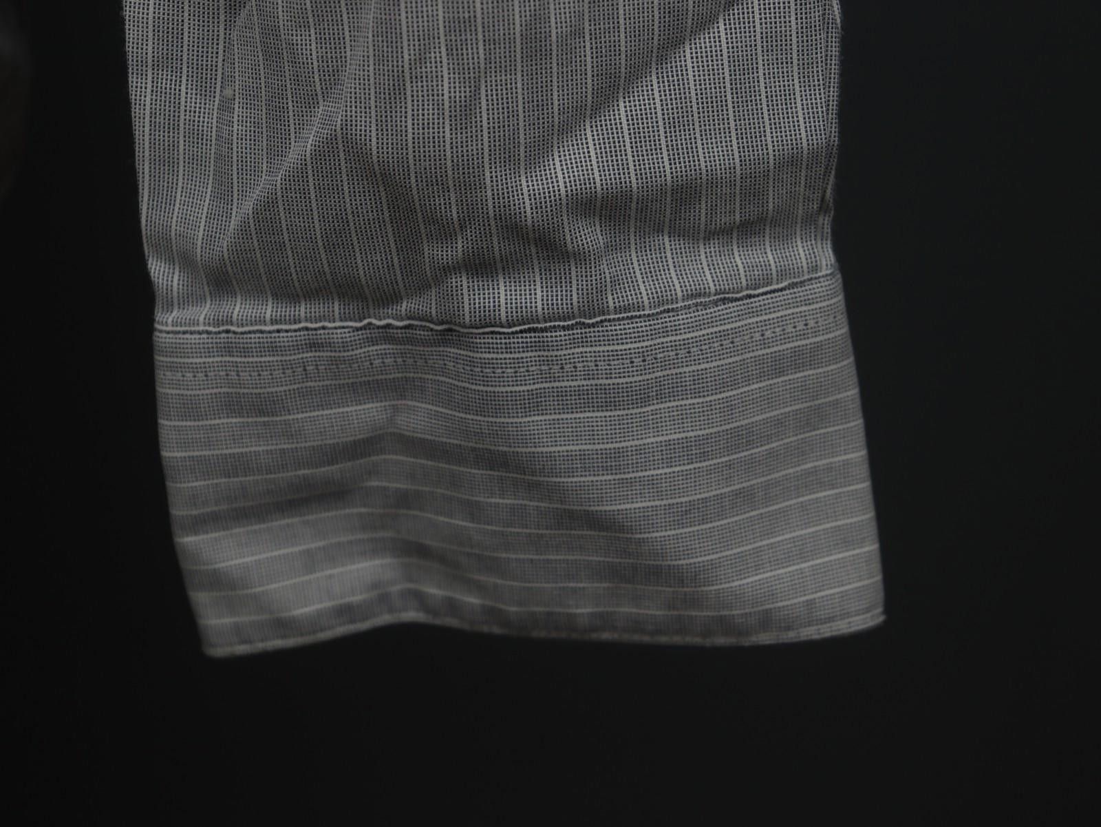 Lacoste Lacoste Gray Pinstriped Cotton Collared Button-Down Shirt Size US M / EU 48-50 / 2 - 4 Thumbnail