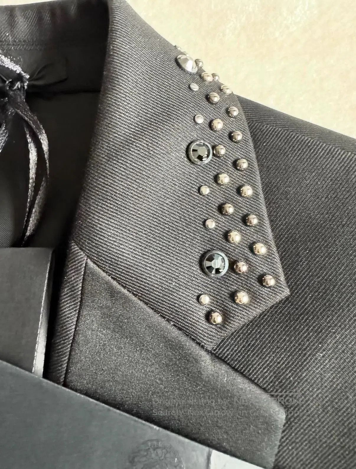 Versace Black Studded Collar Blazer - Size M. Size US M / EU 48-50 / 2 - 3 Thumbnail