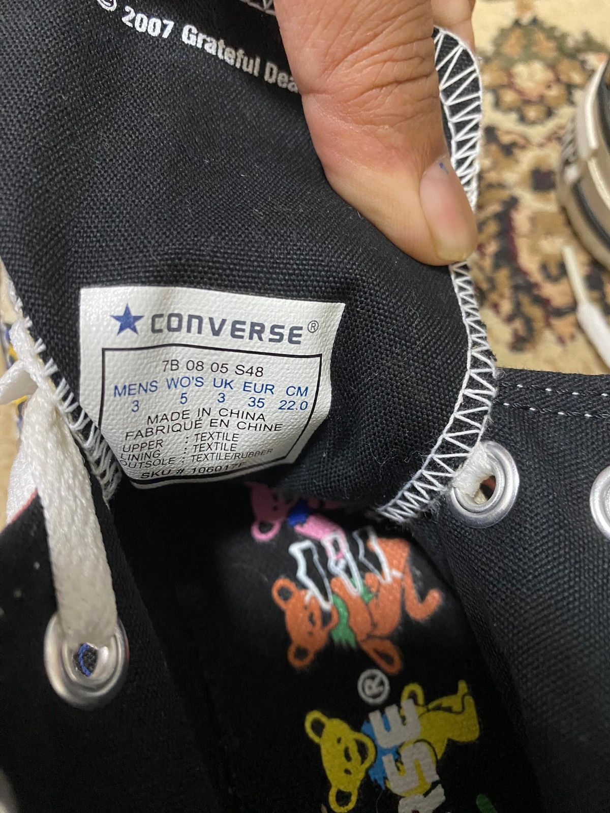Converse × Grateful Dead Converse Chuck Taylor x Grateful Dead Dancing Bears | UK 3 | Size US 5 / EU 37 - 4 Thumbnail