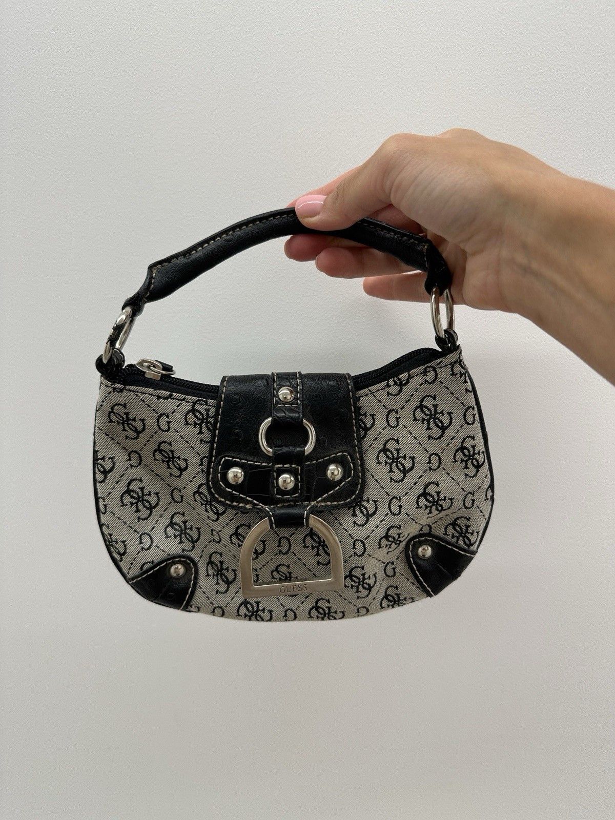 Guess Guess Vintage Mini Hand Bag Monogram y2k Swag 90`s Size ONE SIZE - 2 Thumbnail