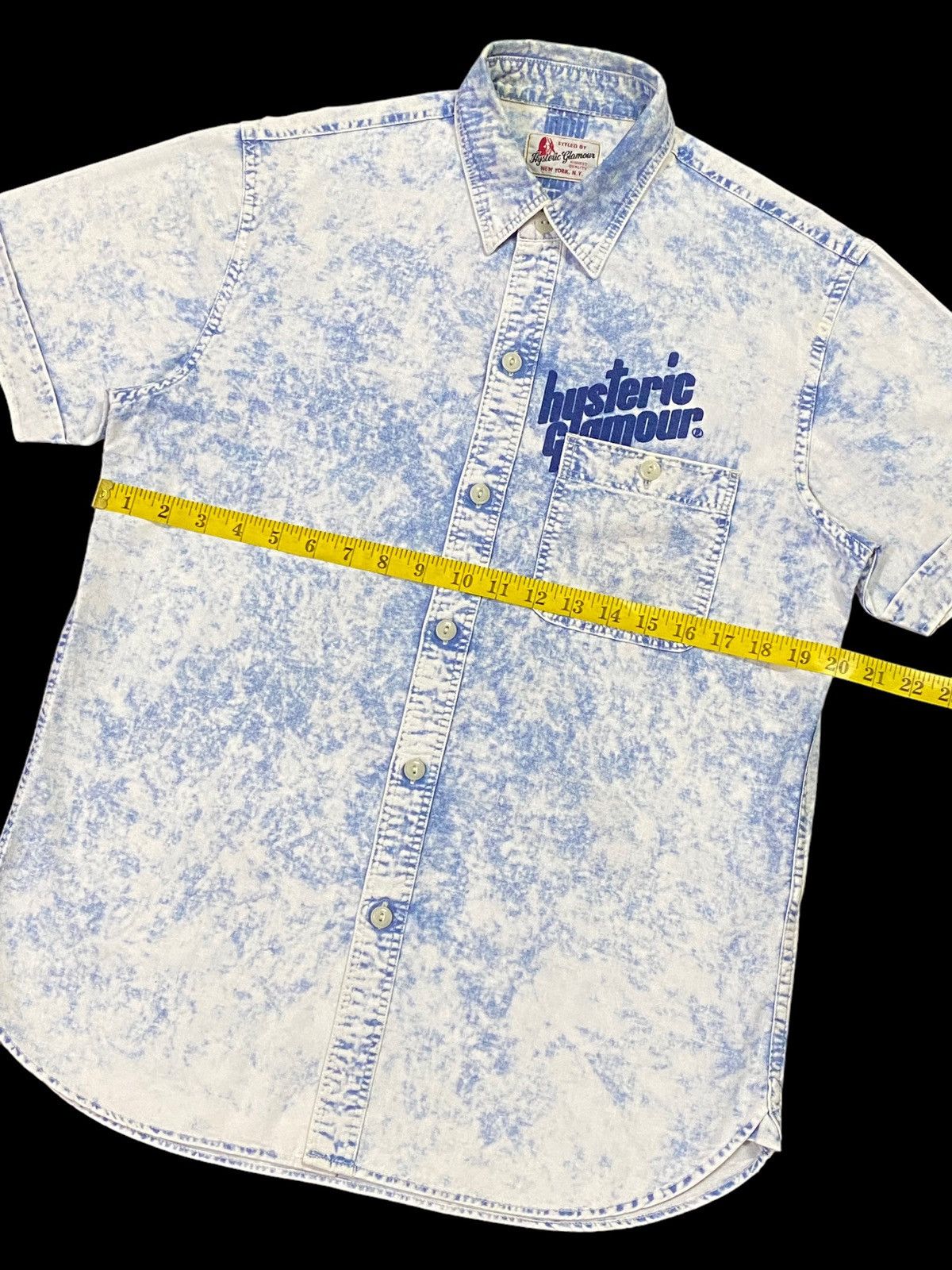 Hysteric Glamour × Japanese Brand Rare Design‼️Hysteric Glamour Acid Wash Shirt Button Ups Size US M / EU 48-50 / 2 - 4 Thumbnail