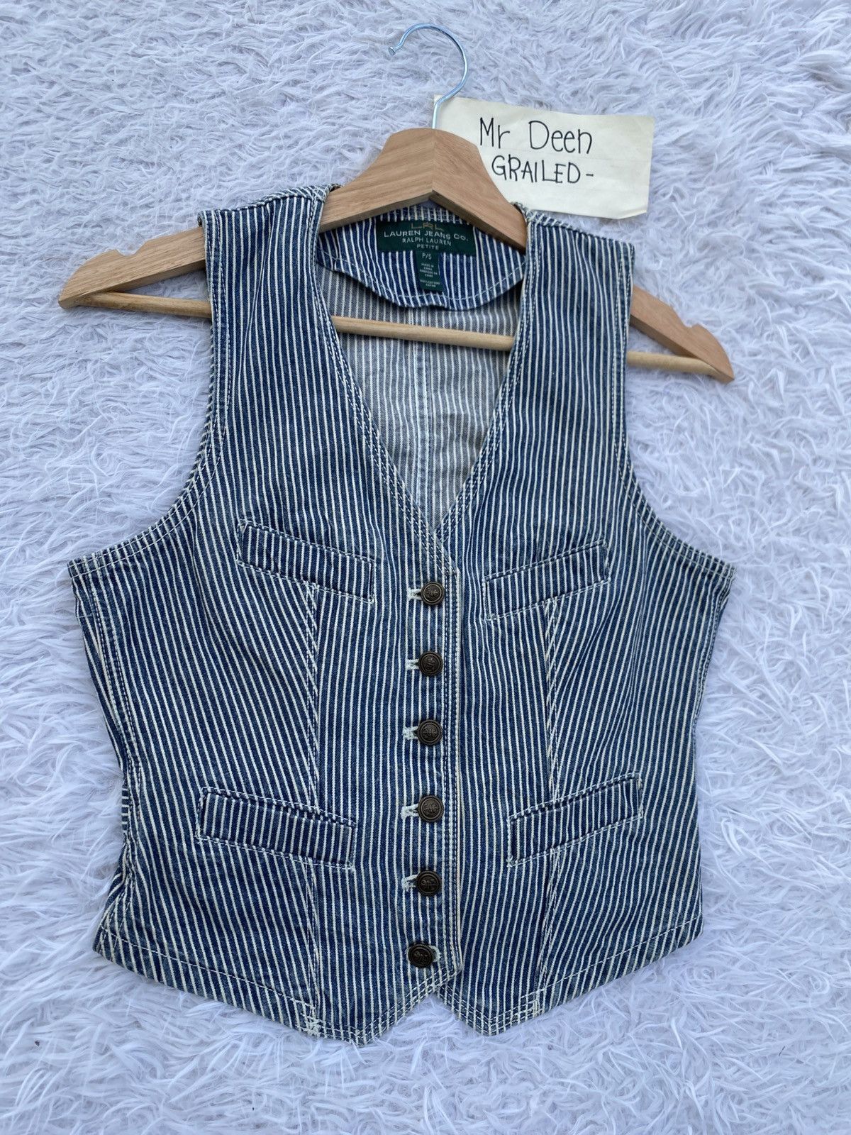 Ralph Lauren Rare Vintage Ralph Lauren Stripes Cotton Vest Size S / US 4 / IT 40 - 2 Thumbnail