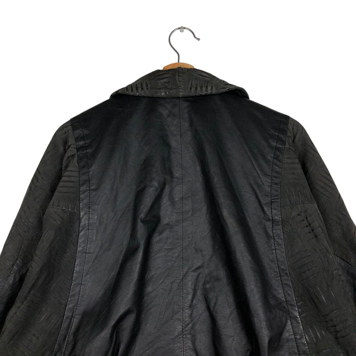 Vintage 🔥VINTAGE BIKER LEATHER JACKET SKIN-FITS ISSEY MIYAKE Size US M / EU 48-50 / 2 - 11 Thumbnail