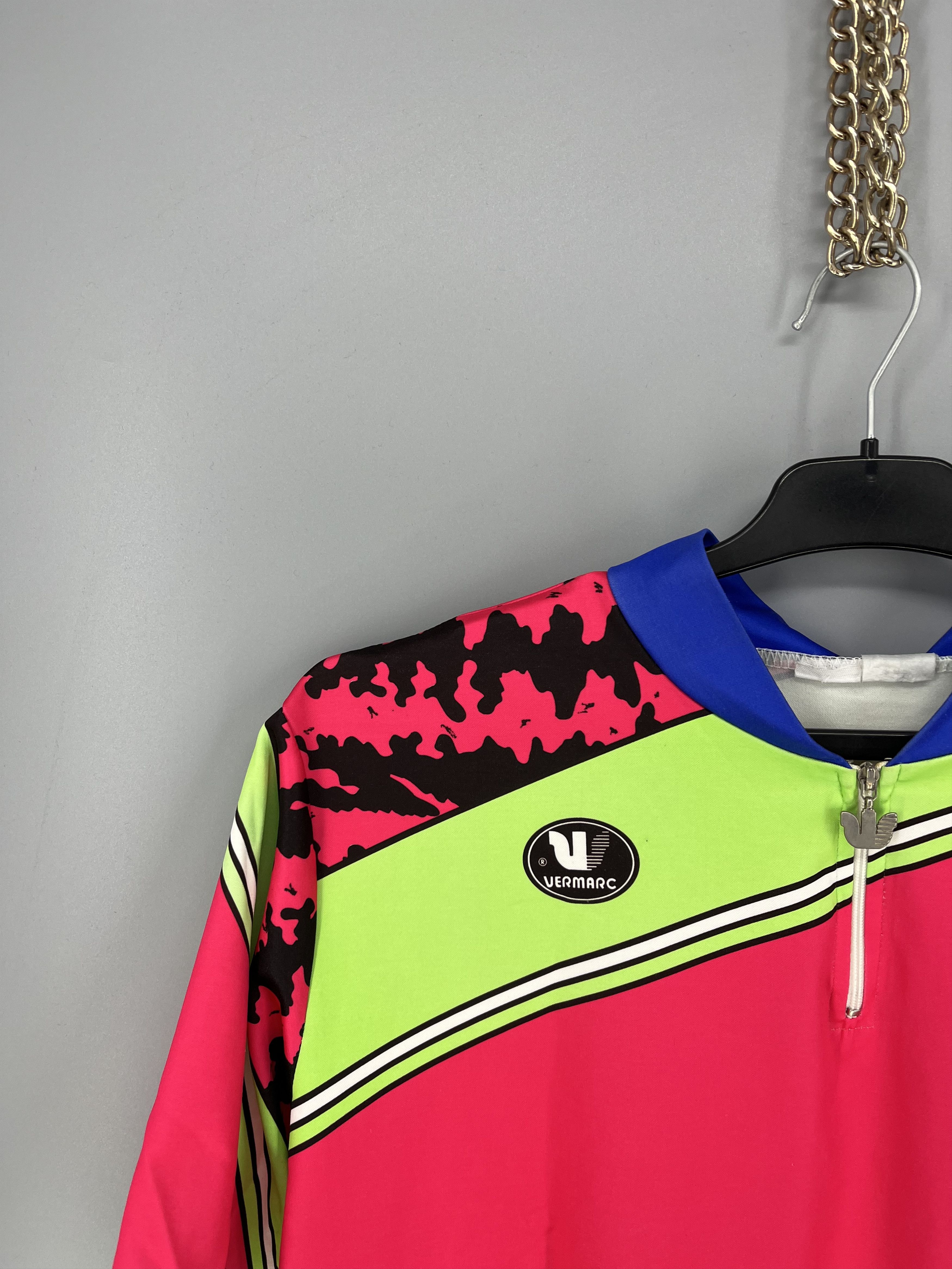 Vintage Vintage Vermarc Neon Cycling Jersey 90s Rare Size US M / EU 48-50 / 2 - 6 Thumbnail