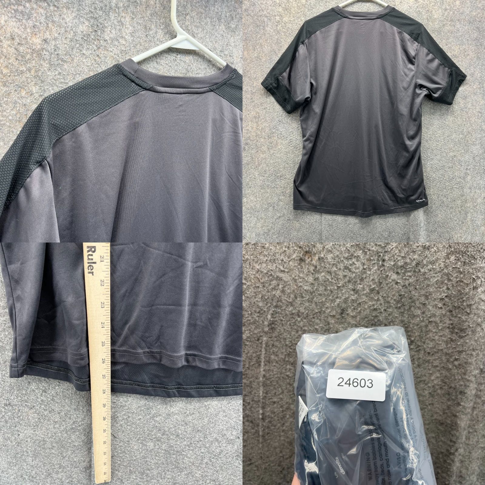 Adidas VINTAGE Adidas Shirt Men Large Black Gray Athletic Crewneck Trefoil Jersey Soccer City? (adjusted) Size US L / EU 52-54 / 3 - 8 Thumbnail