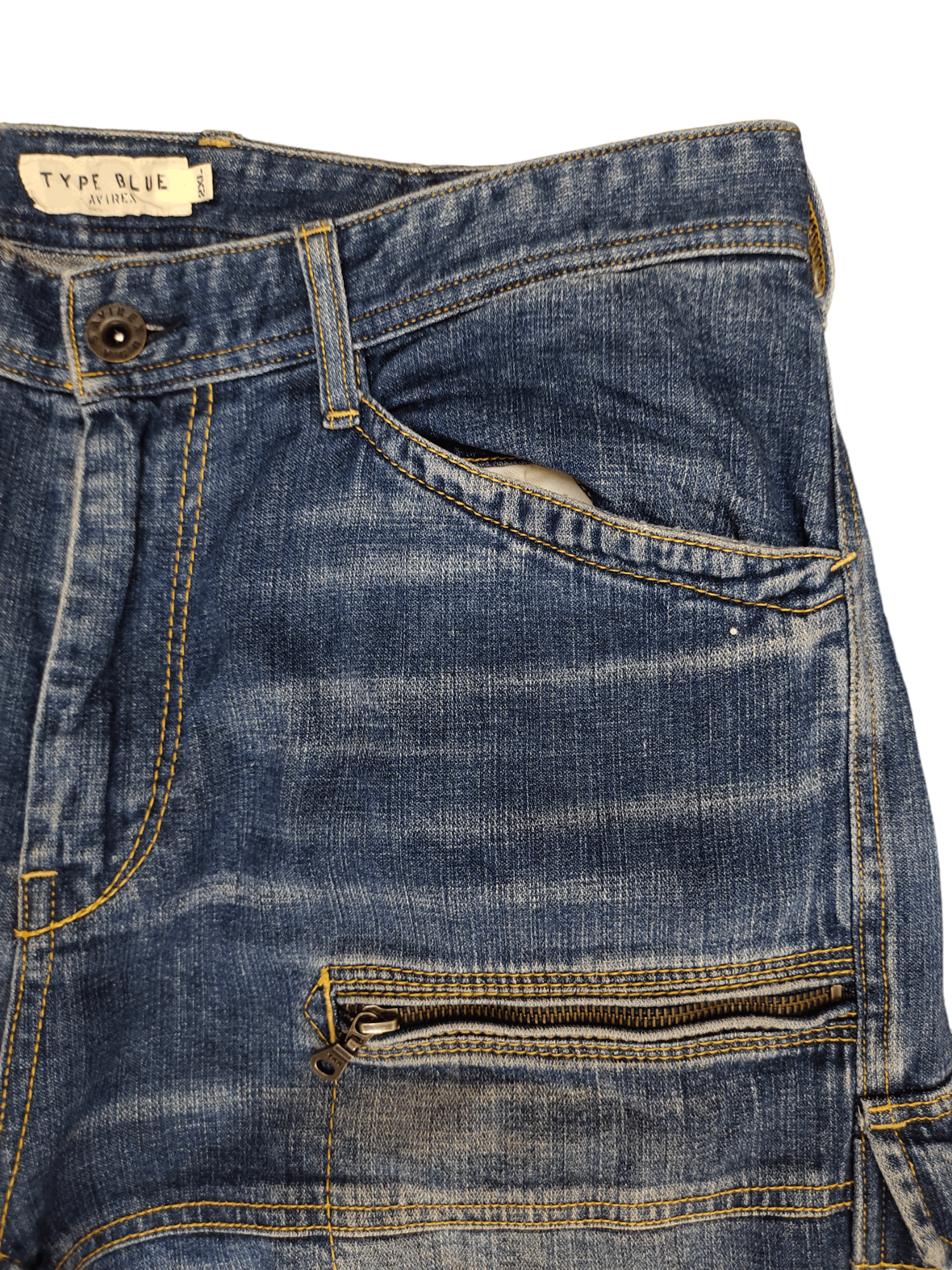 Avirex Avirex Type Blue Single Pocket Cargo Denim Pants Size US 36 / EU 52 - 3 Thumbnail