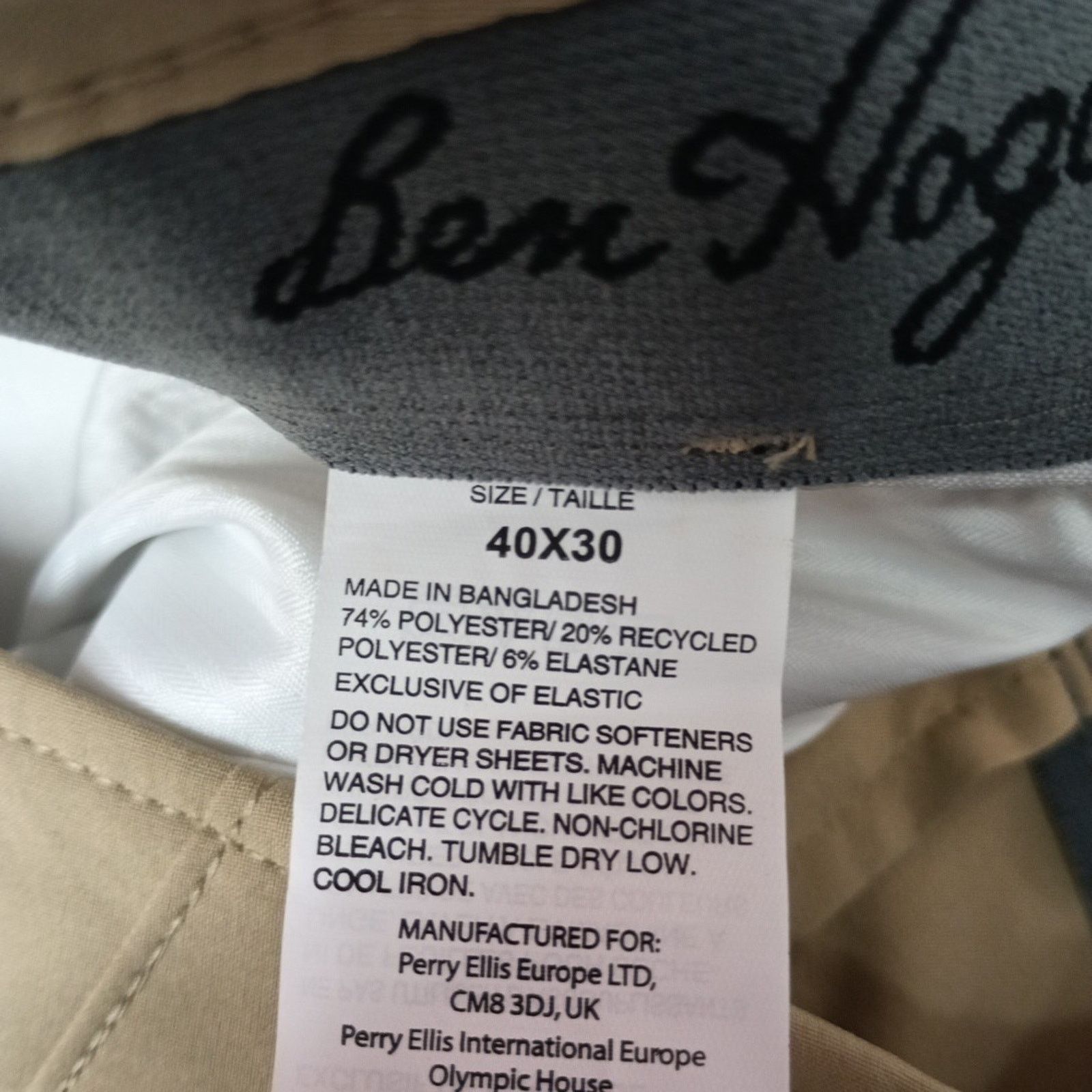 Other Ben Hogan Men Pants 40x30 Khaki Tan Flex Waist Stretch Chino Size US 40 / EU 56 - 5 Thumbnail