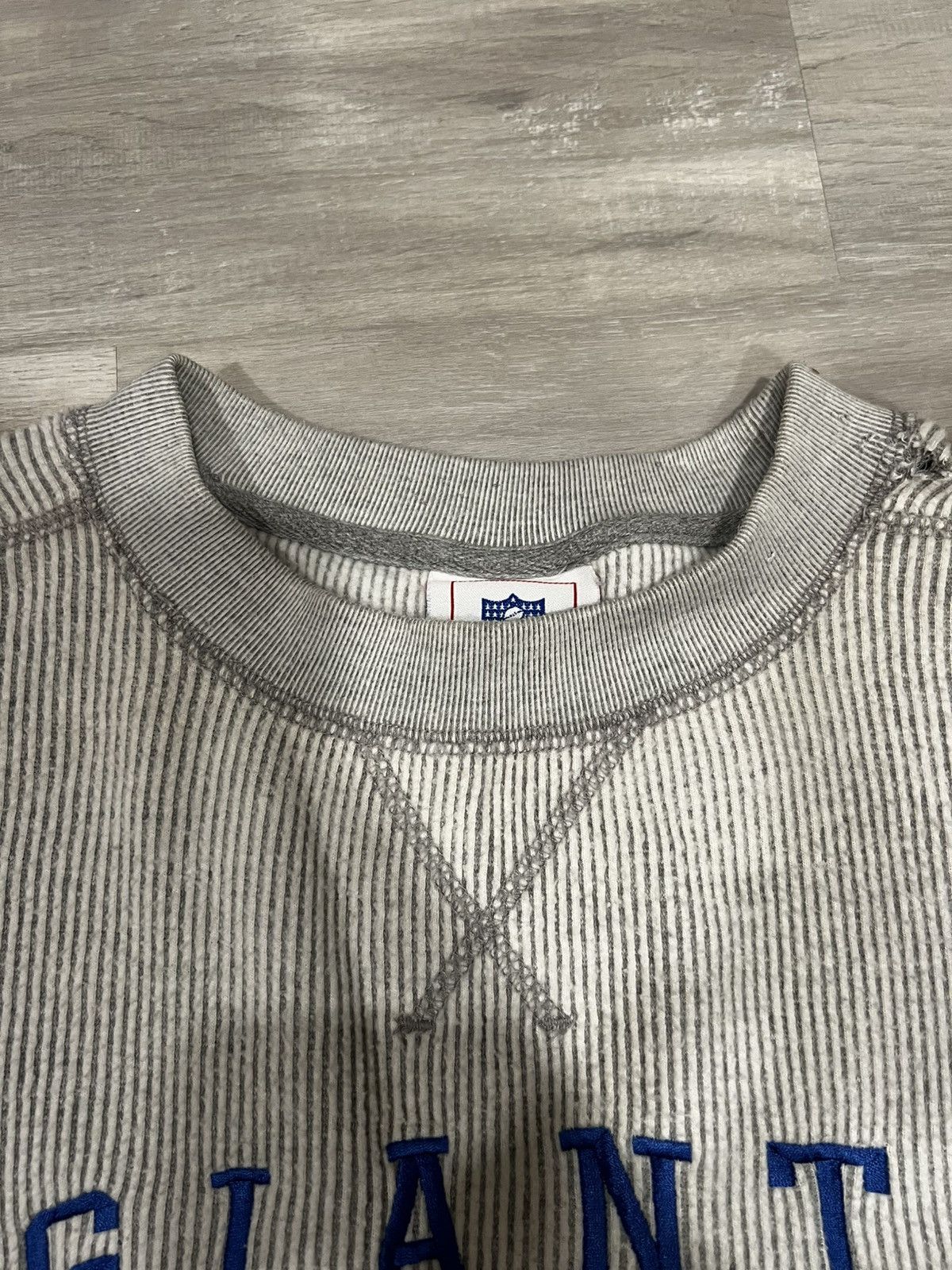 NFL × Vintage NFL Vintage Giants Grey Sweater Size US XXL / EU 58 / 5 - 5 Thumbnail