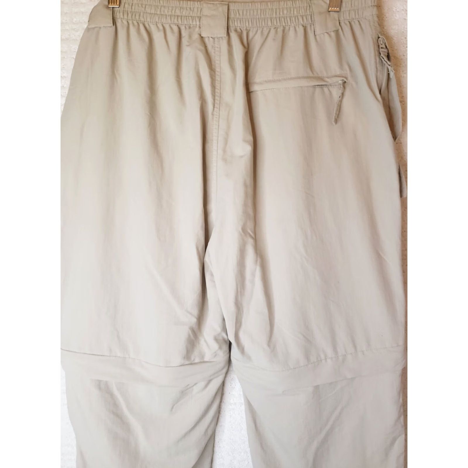 Vintage World Wide Sportsman Pants WOMEN 34W X 27L Beige Convertible Fishing Vented Size 24" / US 00 / IT 34 - 6 Thumbnail