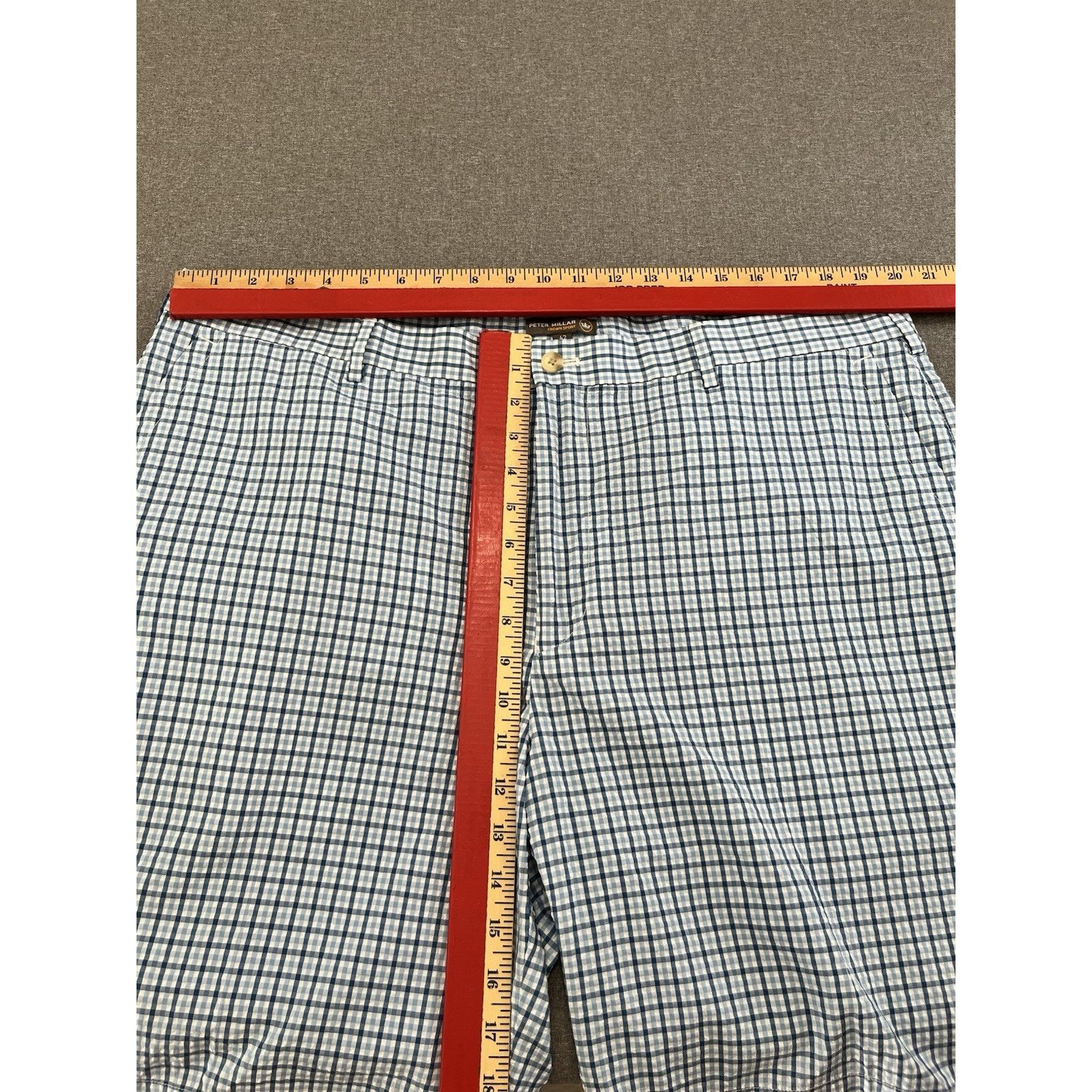 Peter Millar Peter Millar Shorts Mens 42 Blue Seersucker Crown Sport Golf Size US 42 / EU 58 - 6 Thumbnail