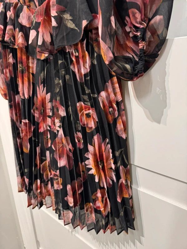 The Kooples The Kooples Floral Print Pleated Mini Dress size 1 S Size S / US 4 / IT 40 - 9 Thumbnail