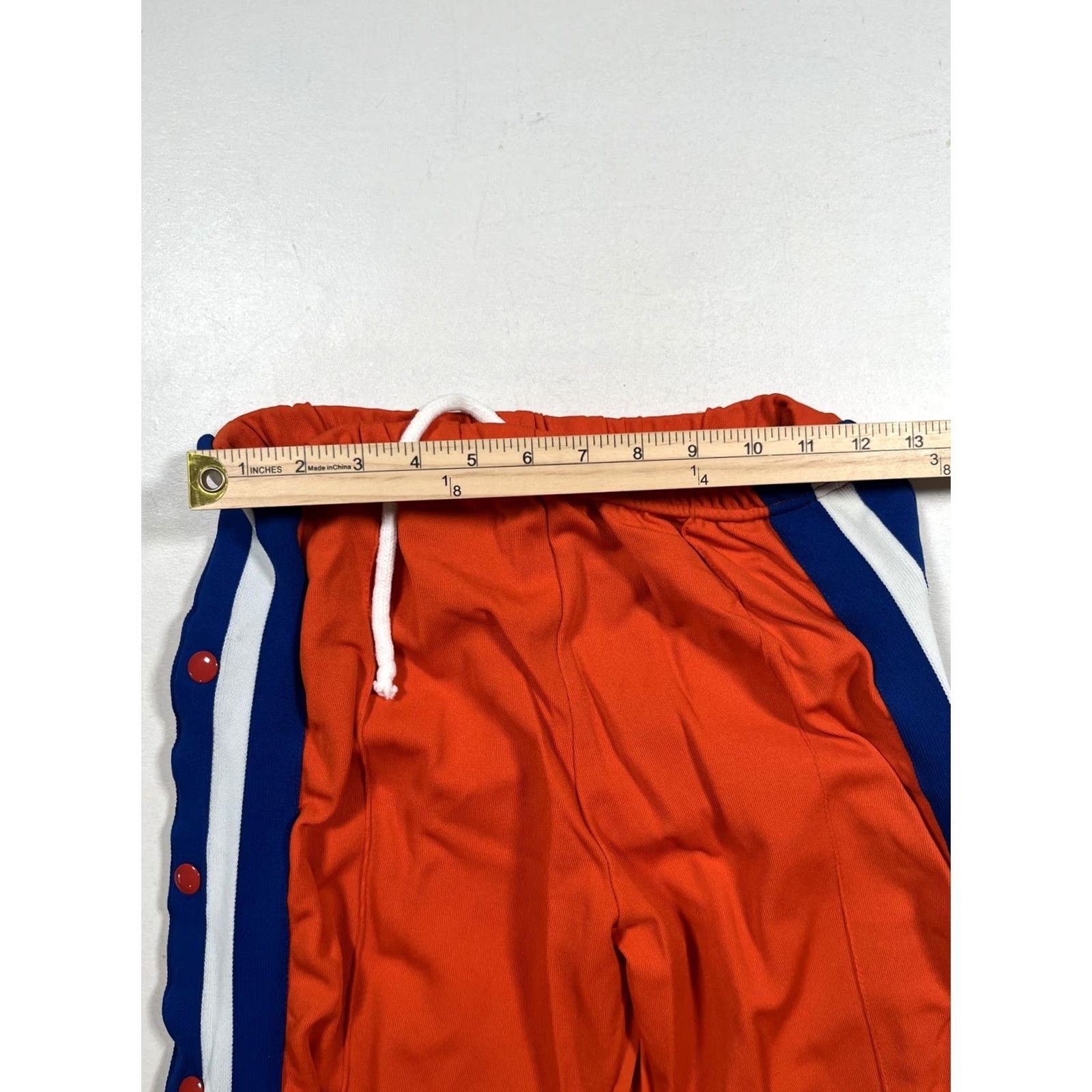 Vintage Bristol College Line Track Pants Mens S Orange Nylon Tear Away Side Stripe Size US 29 - 6 Thumbnail