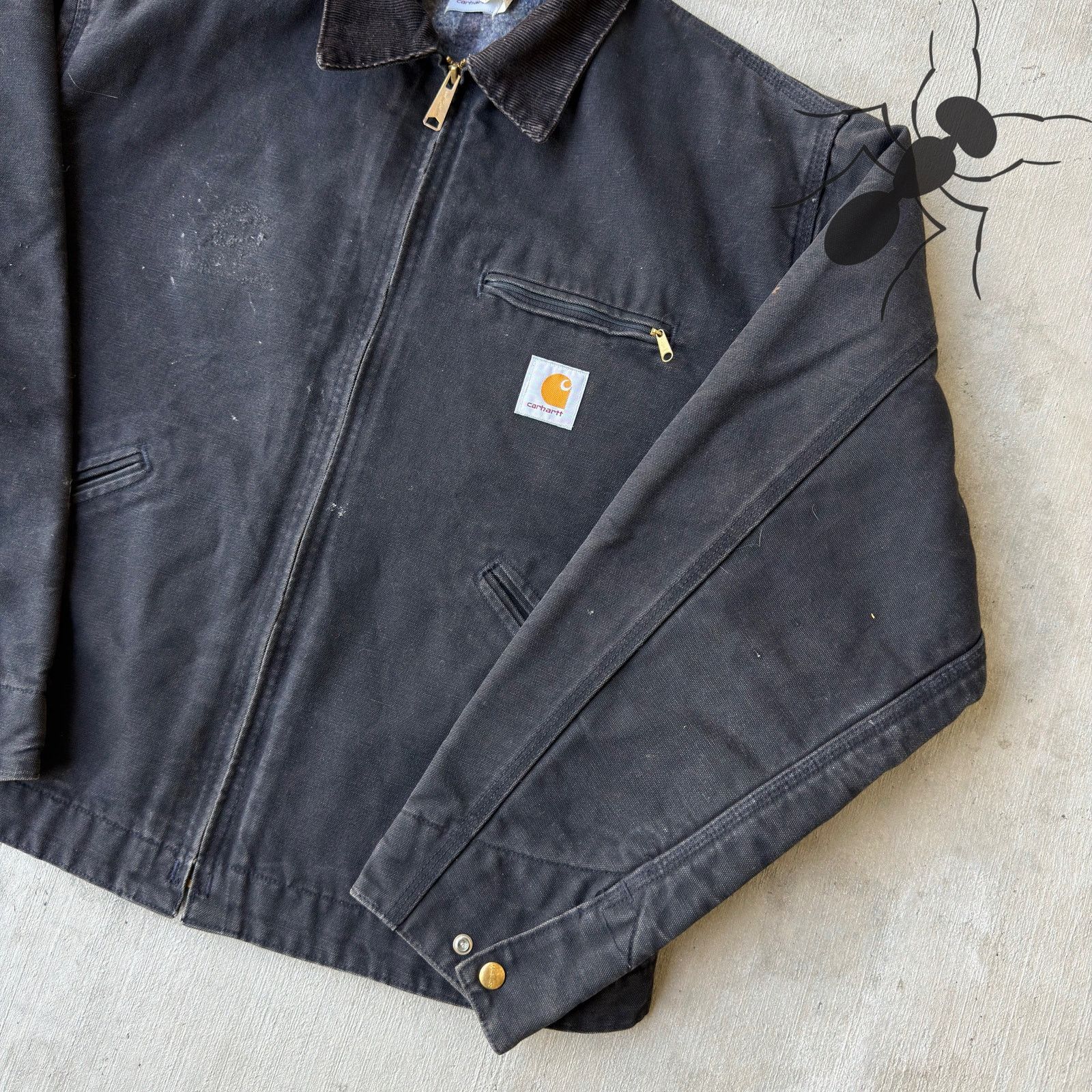 Carhartt × Vintage Carhartt J01 black Detroit work wear jacket Size US XL / EU 56 / 4 - 4 Thumbnail