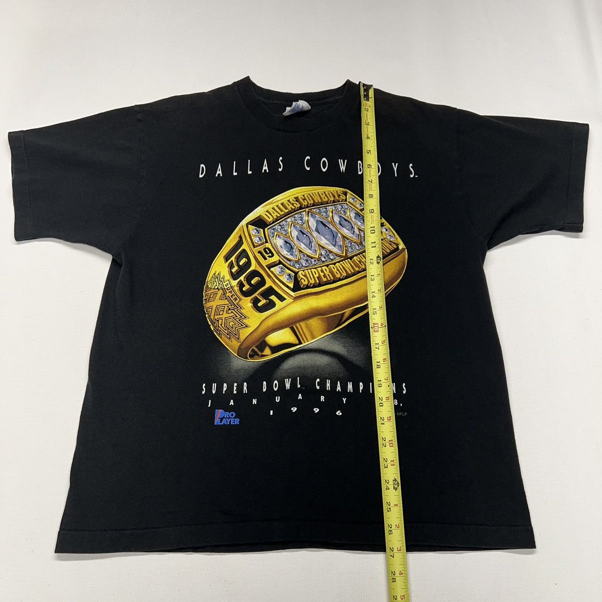Pro Player × Vintage VTG Dallas Cowboys Tee Shirt Black Ring Super Bowl Champion Size US L / EU 52-54 / 3 - 15 Thumbnail