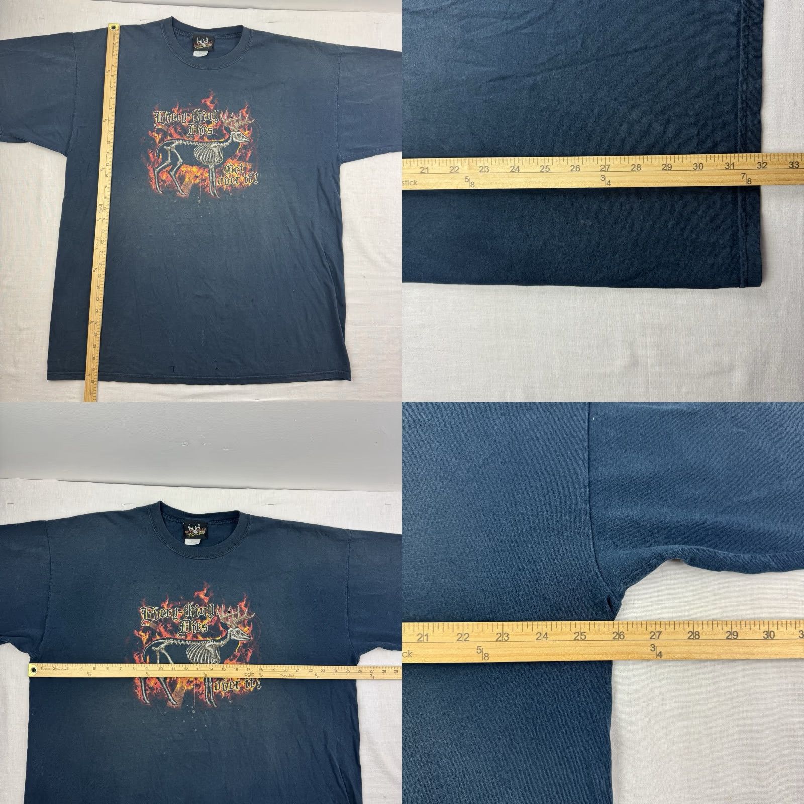 Vintage VINTAGE Bone Head Outfitters T-Shirt Men 2XL Black Nature Deer Skeleton Y2K Outdoor Mockup Size US XXL / EU 58 / 5 - 8 Thumbnail