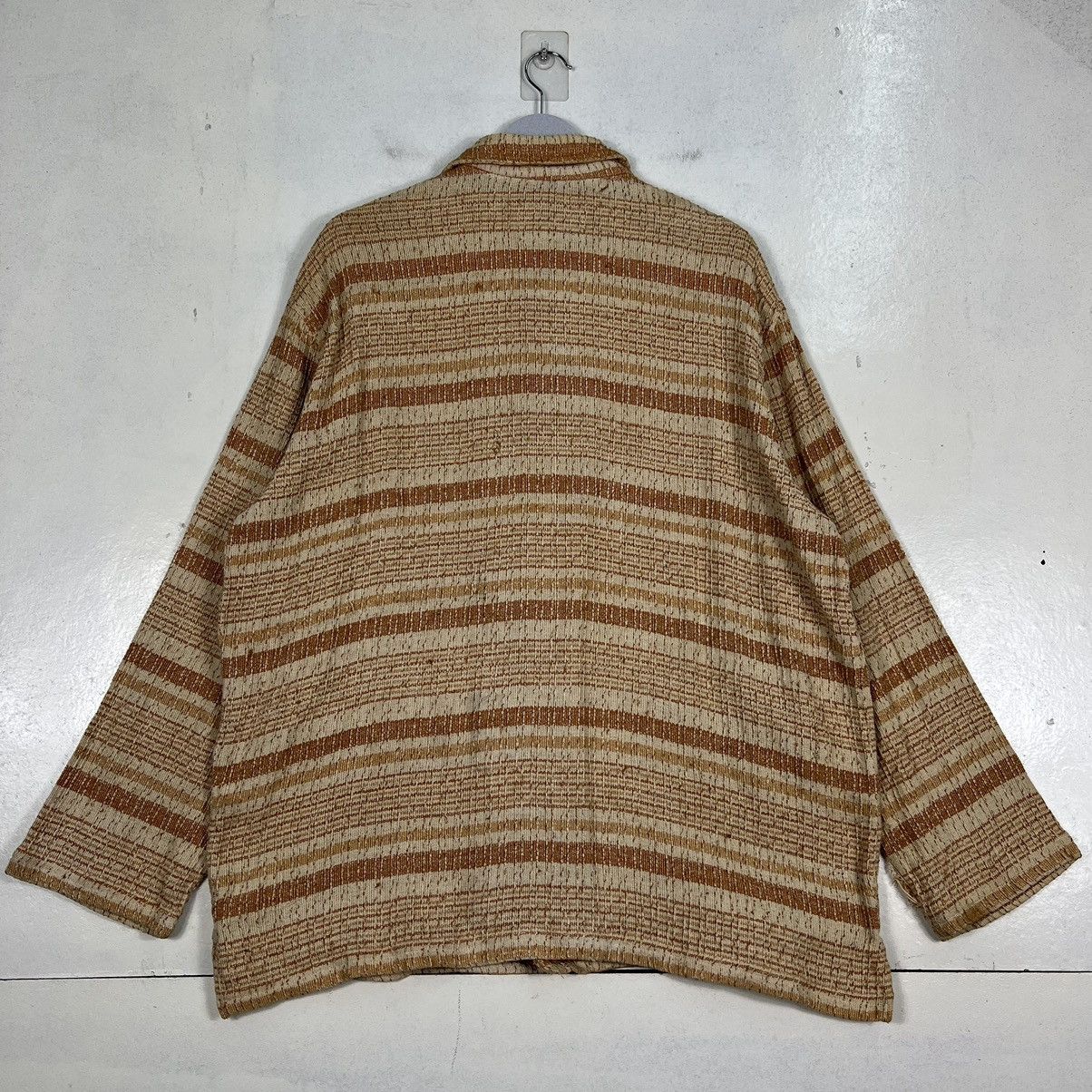 Japanese Brand 🔥 80s VINTAGE MILAGOSTA INDIA INDIGO STRIPE JACKET Size US L / EU 52-54 / 3 - 8 Thumbnail