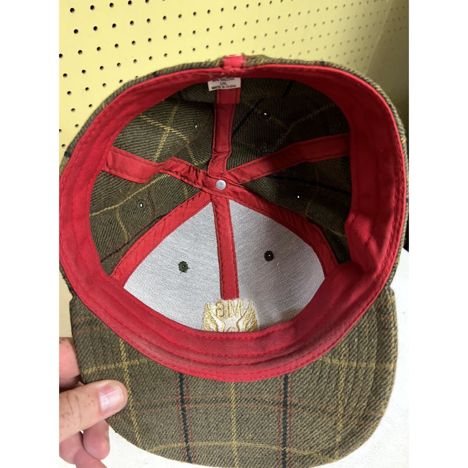 Vintage M6 Hat Cap Wool Baseball Plaid Brown Large/XL Men Cap M6 Brown Plaid Wool Blend Baseball Large/XL Hat Cap Mens Size ONE SIZE - 4 Thumbnail