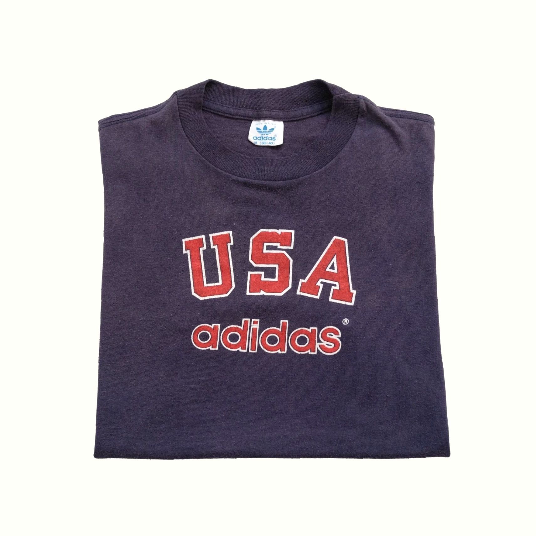 Adidas VINTAGE adidas USA TEAM OLYMPIC T-Shirt Blue Graphic 80s Active USA Made Mens M Size Shirt Size US M / EU 48-50 / 2 - 2 Thumbnail