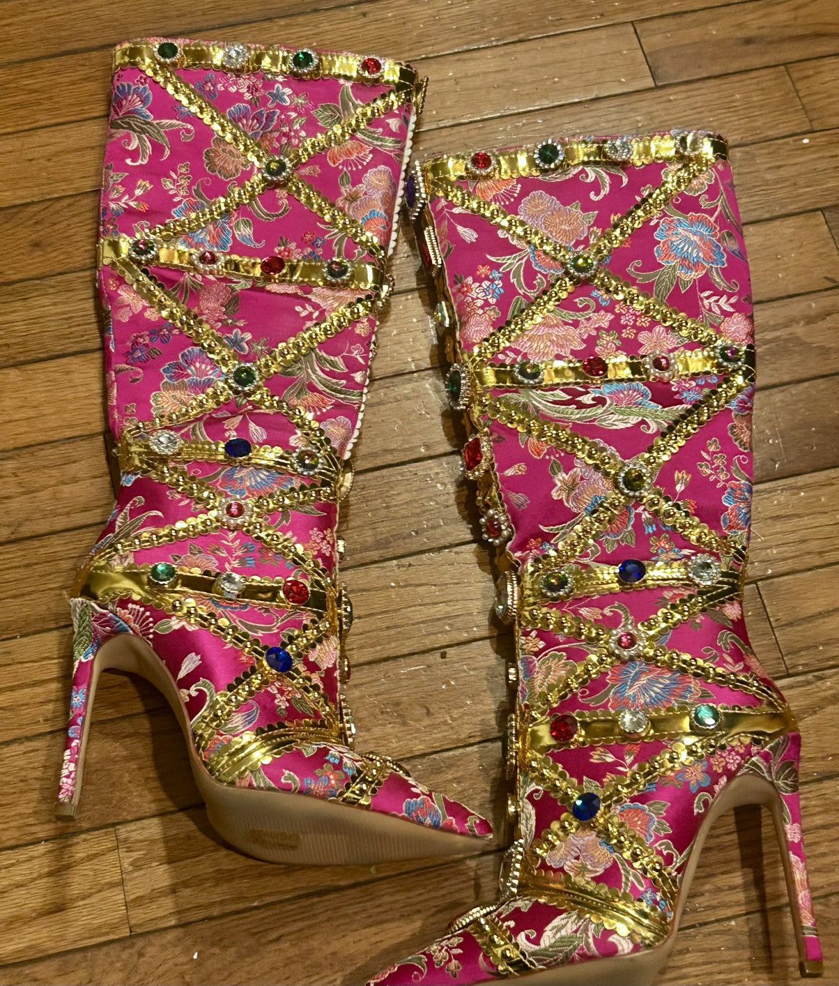 Azalea Wang Azalea wang Confident Pink Embellished Size US 7.5 / IT 37.5 - 2 Thumbnail