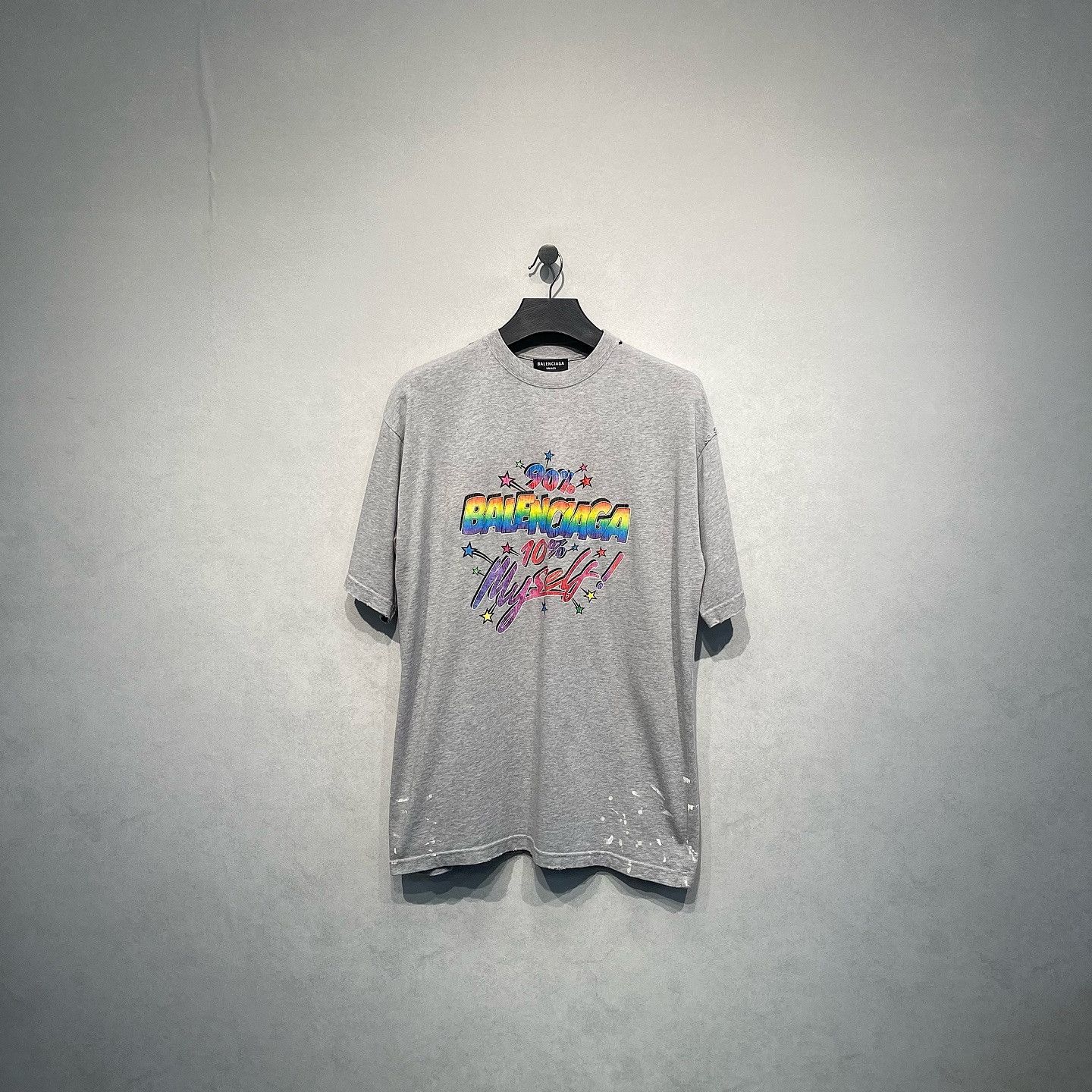Balenciaga Balenciaga Rainbow Logo Graphic T-Shirt Size XS Size US XS / EU 42 / 0 - 1 Thumbnail