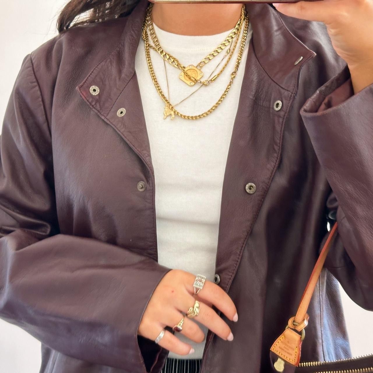 Other Vintage oversized leather jacket Size S / US 4 / IT 40 - 4 Thumbnail