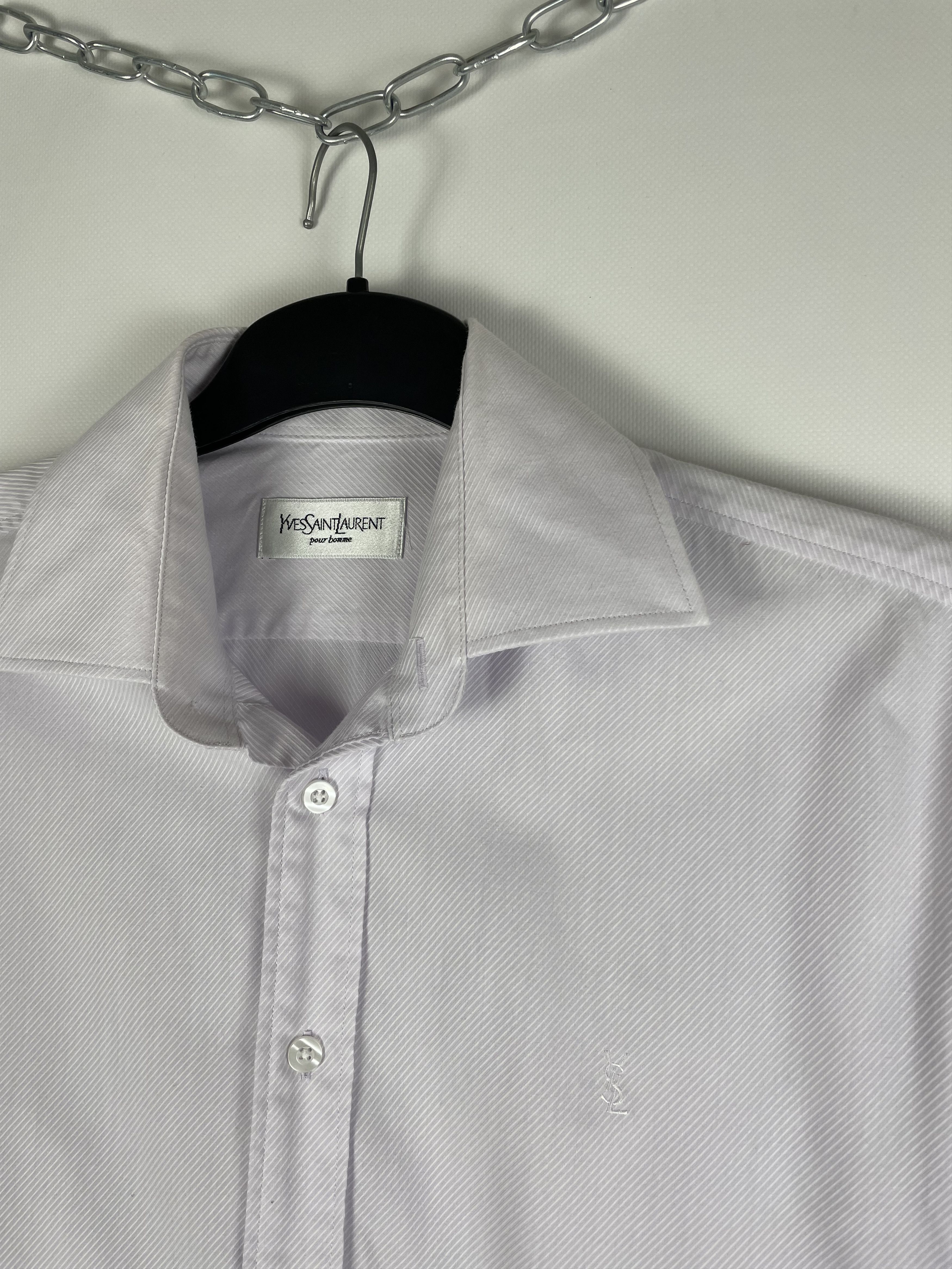 Vintage Vintage YvesSaintLaurent Ysl Pour Homme Button Up Shirt Size US L / EU 52-54 / 3 - 4 Thumbnail