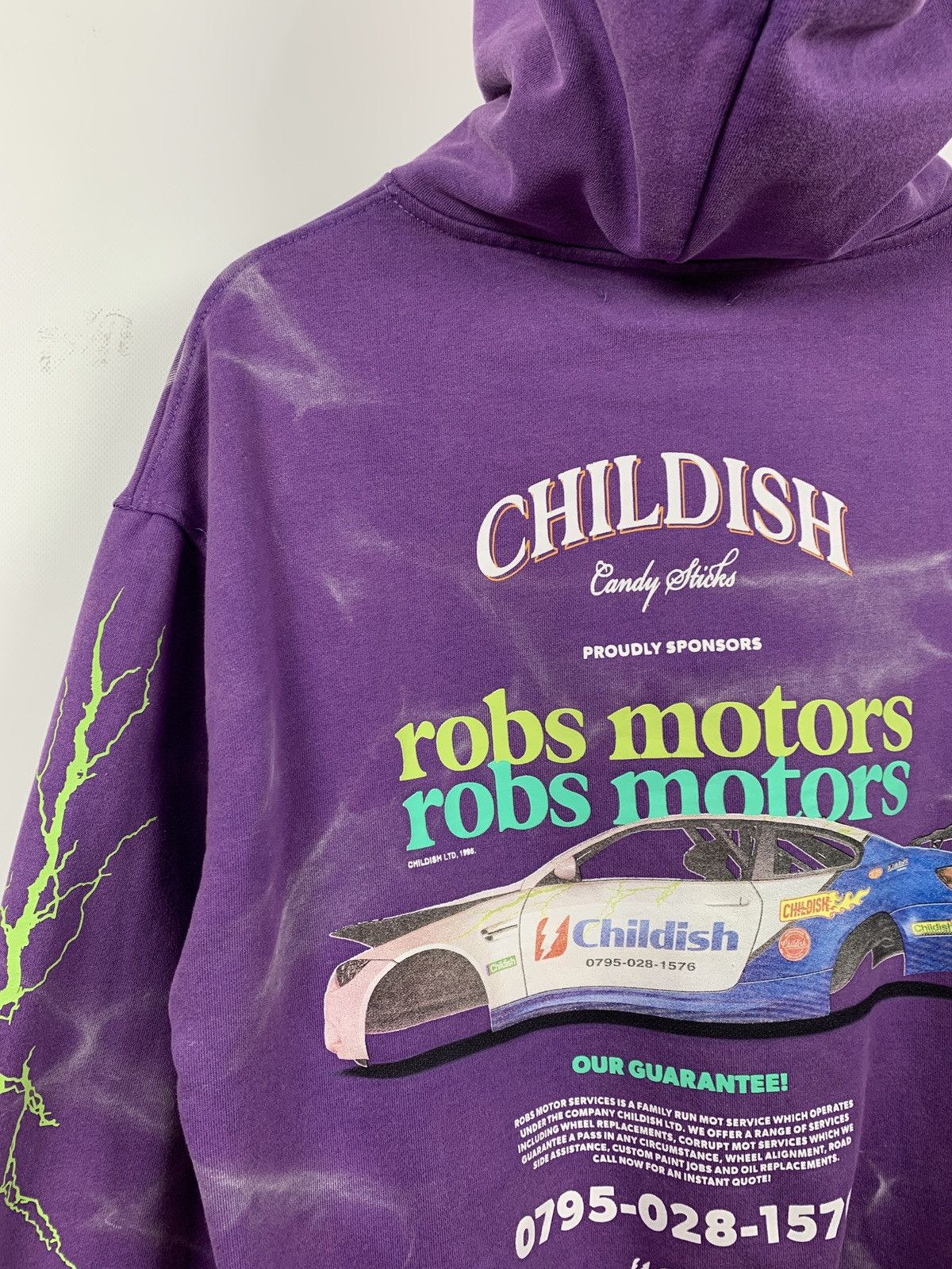 Vintage Childish RC Purple Robs Motors Oversized Hoodie Size US XS / EU 42 / 0 - 18 Thumbnail