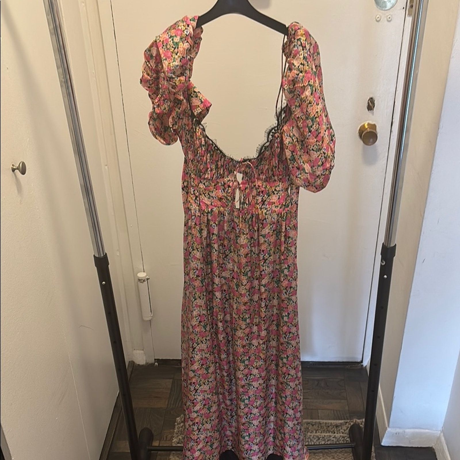 Other For Love And Lemons Pink Floral Midi Dress Size L Size L / US 10 / IT 46 - 15 Thumbnail